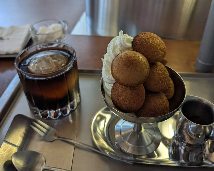 Dessert and coffee pairing at a Seoul specialty cafe
