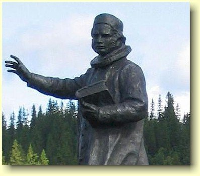Statue av Krag i Røyrvik, reist 1976