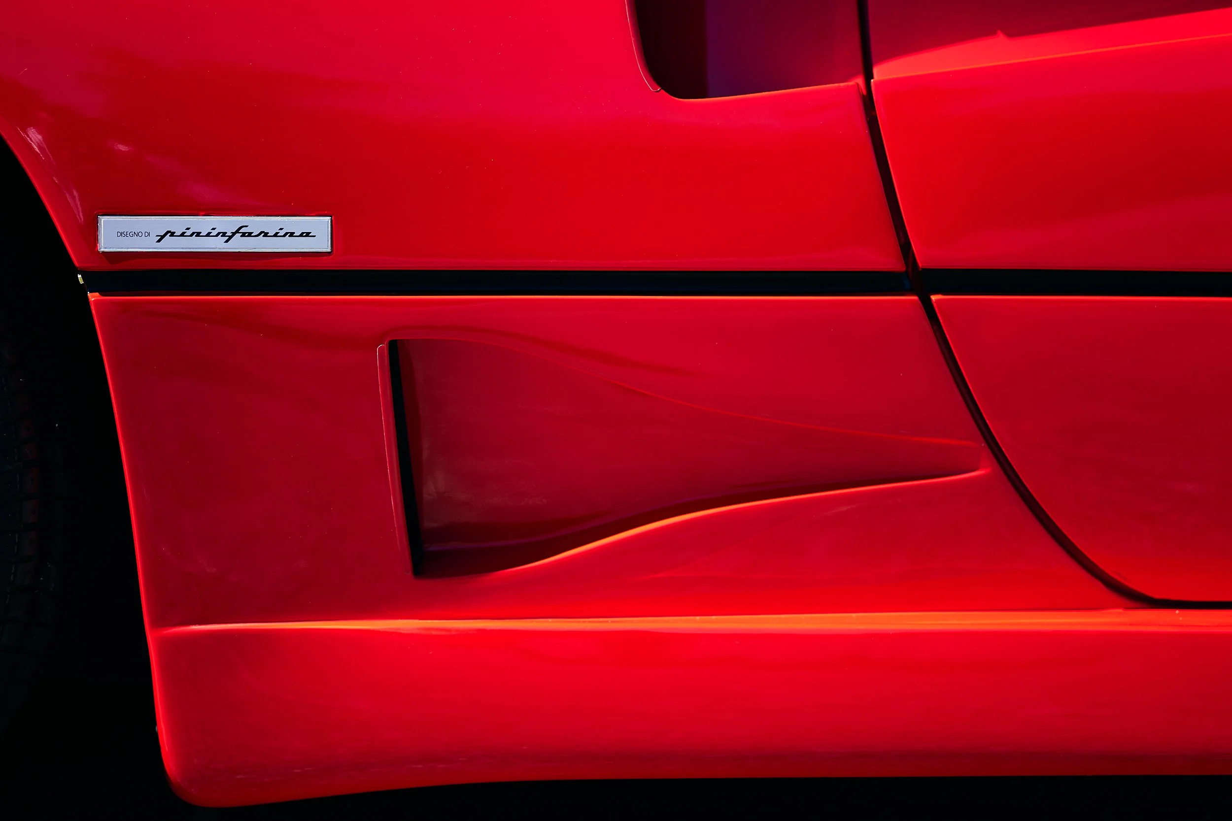 Detail shot of a Ferrari F40