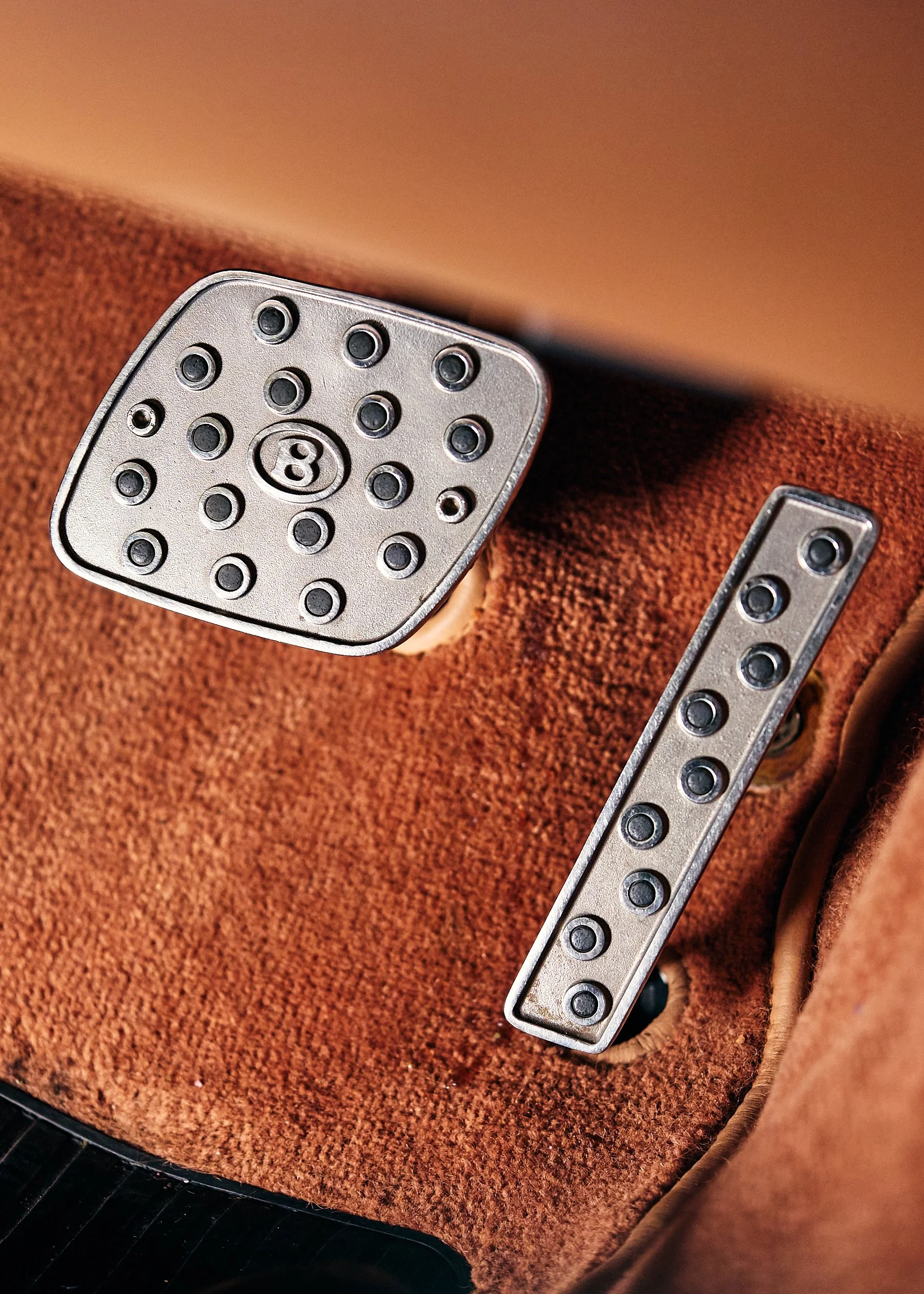 Pedal detail of a Bentley Continental 