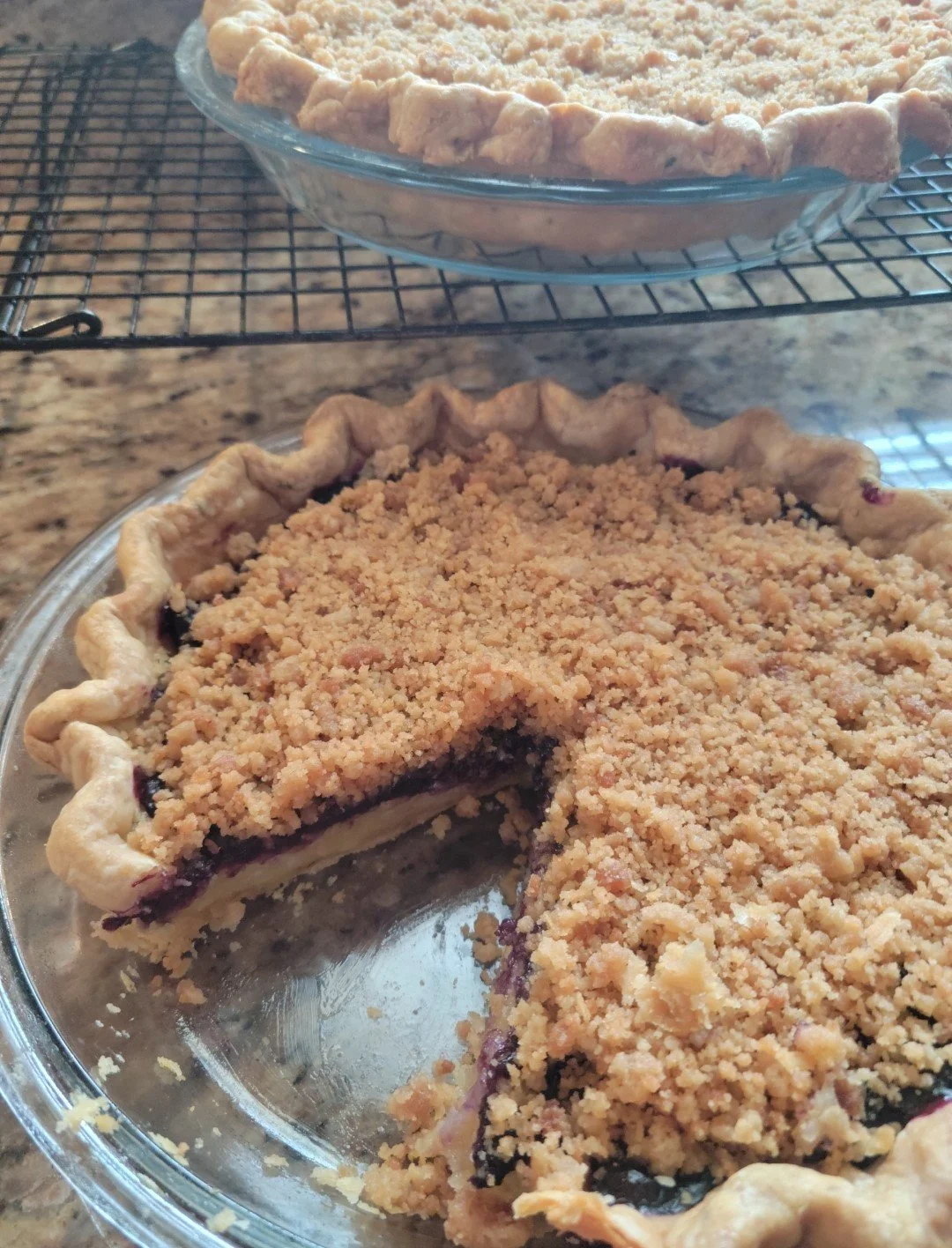 Blueberry-Buttermilk Crumble Pie