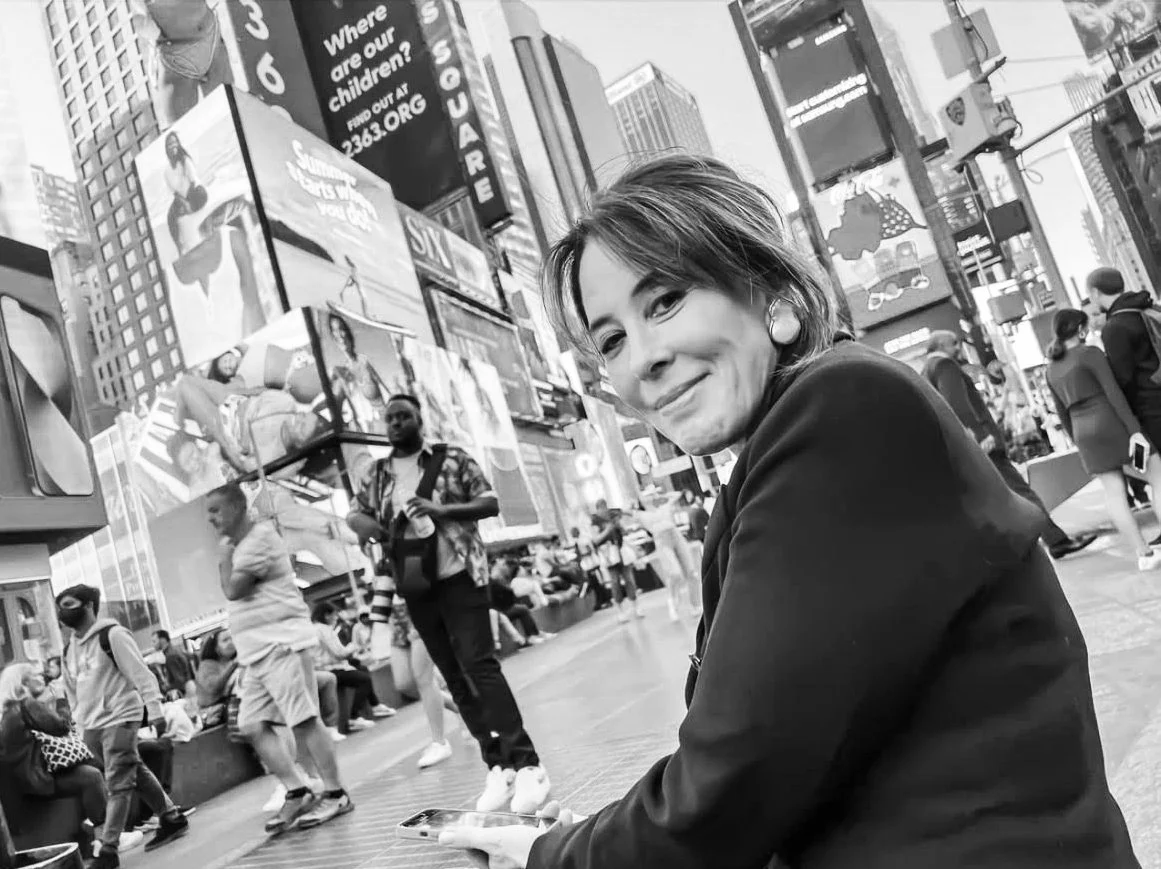 Catherine Adler in Times Square