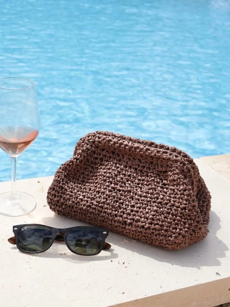 Raffia Clutch Bag