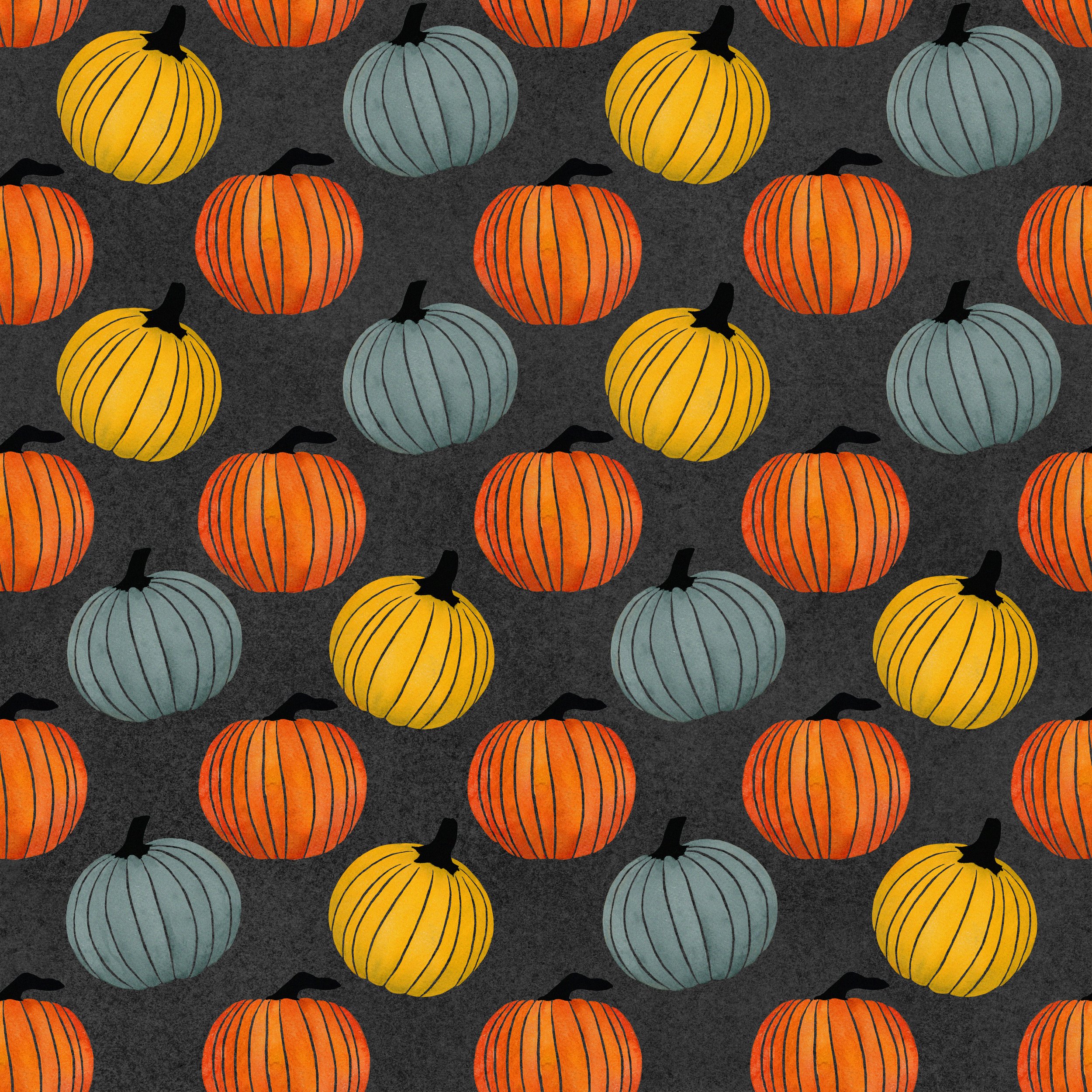 Raining Pumpkins (Grey Multi)