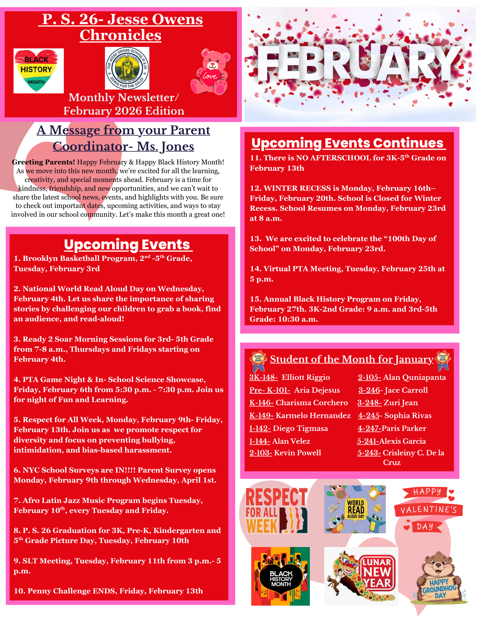 School February Newsletter