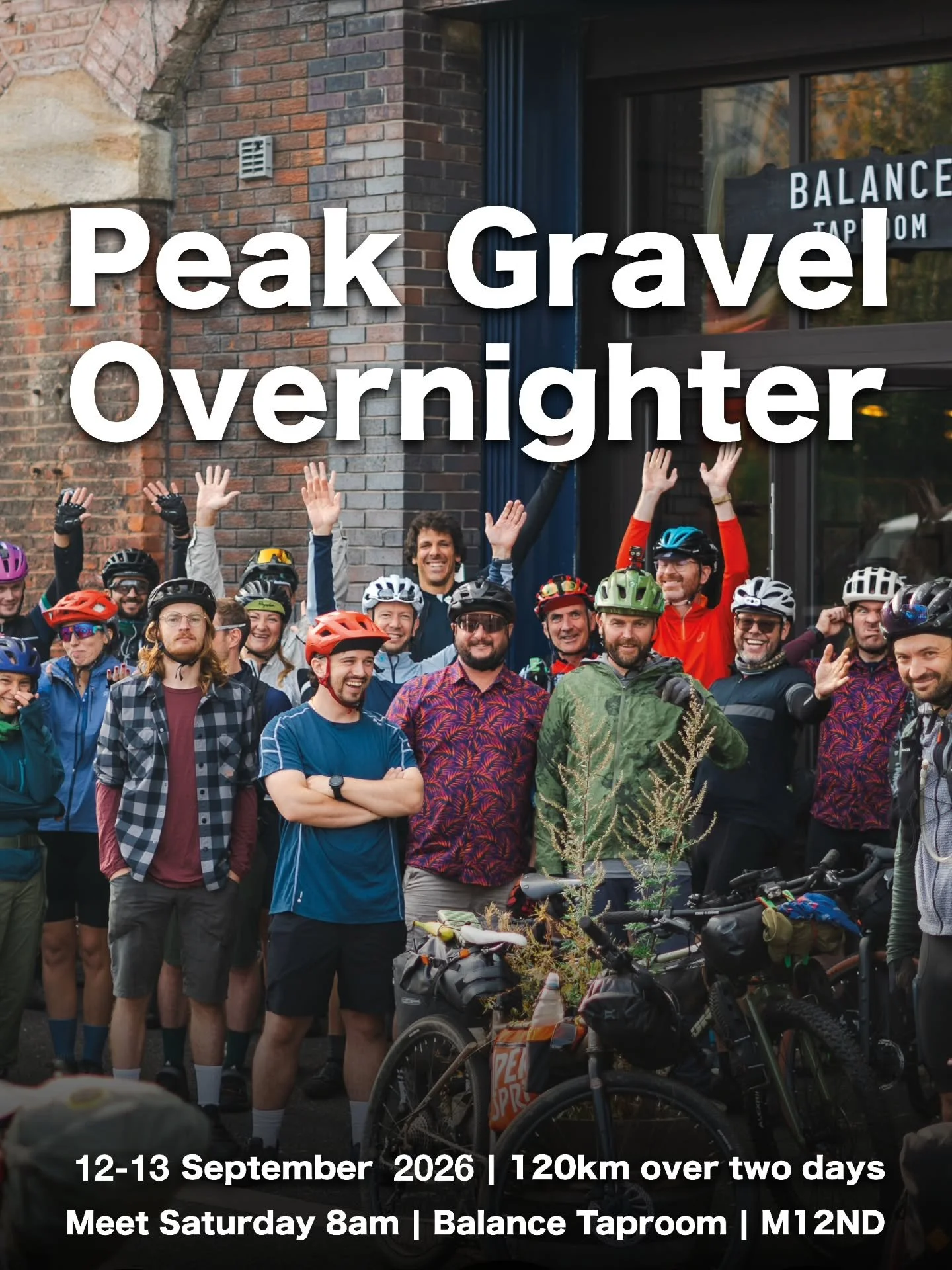 PACK YOUR CROCS 🐊
We're going on an adventure! And this one's a little different. The Peak Gravel Overnighter is a two-day social gravel ride from Manchester into the Peak District and back. No racing, no tracking, no leaderboard. Just good riding, 