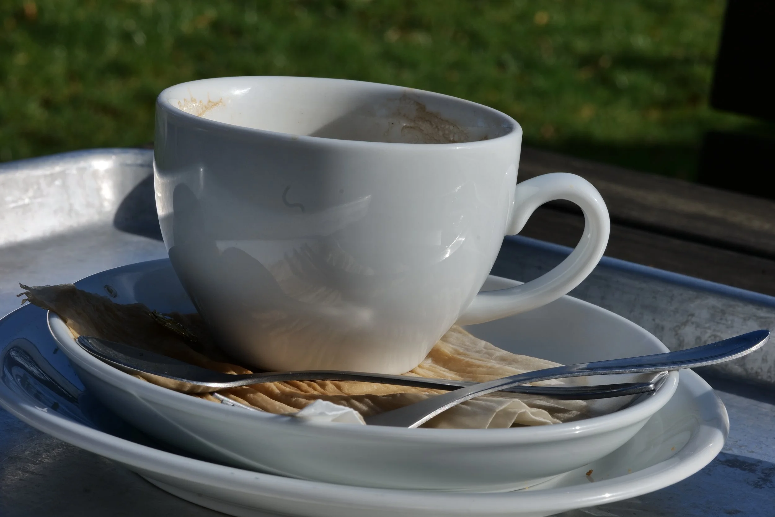 This year's first visit to Den Gamle Have (The Old Garden), to sit outside and enjoy their yummy home made rhubarb cake and coffee - Frederiksdal, Denmark 