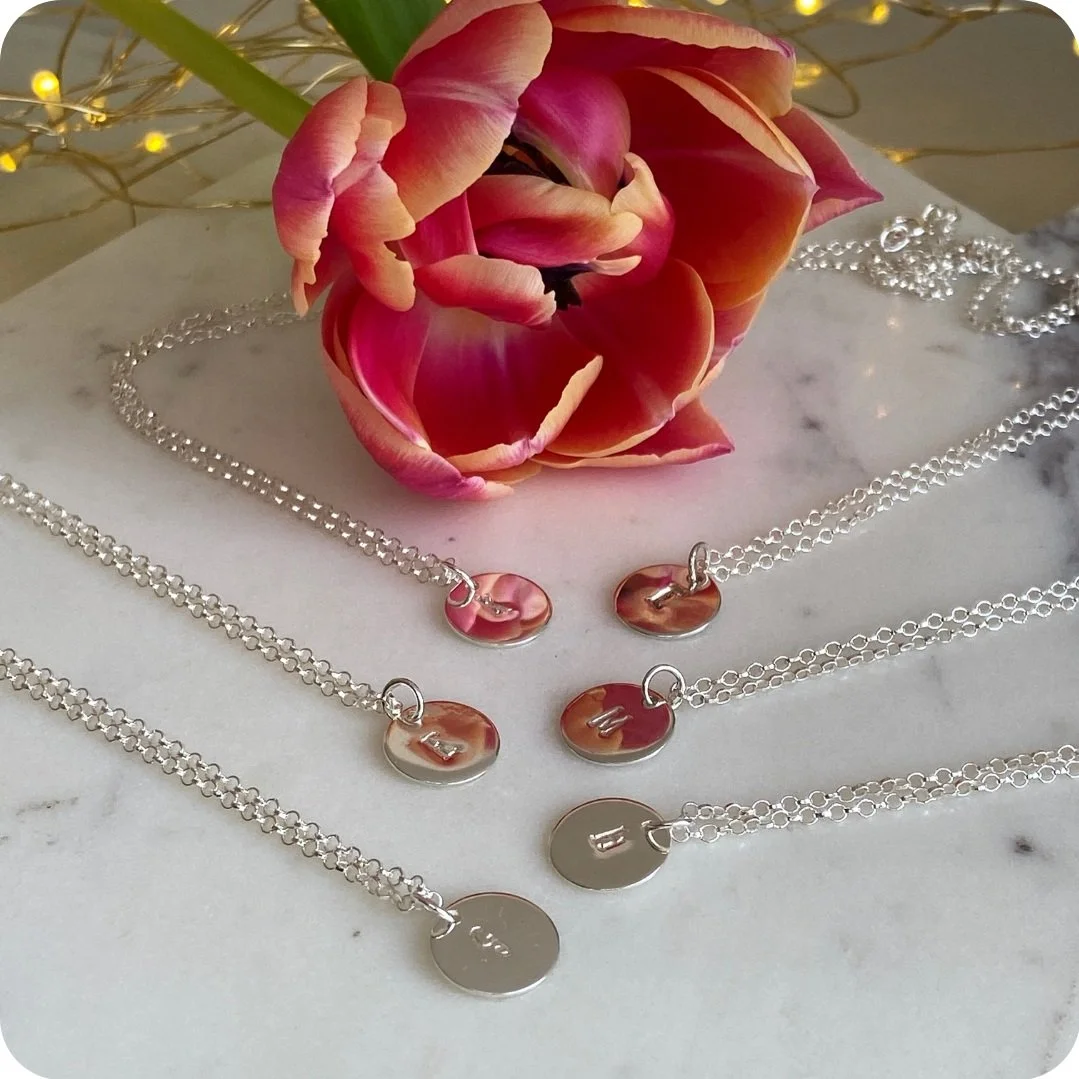 Sterling Silver Initial Pendants