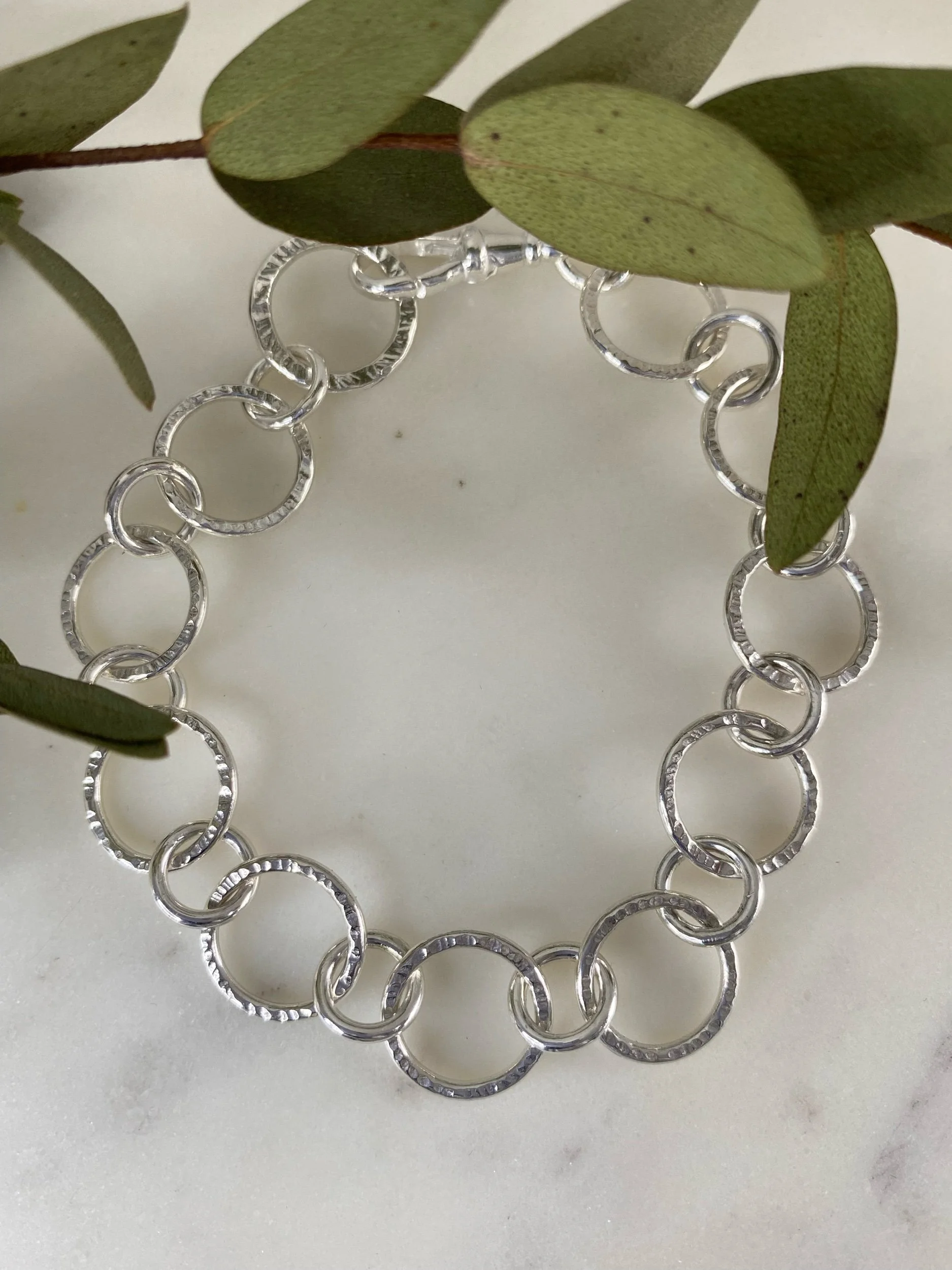 Handmade Sterling Silver Heavy Llink Bracelet