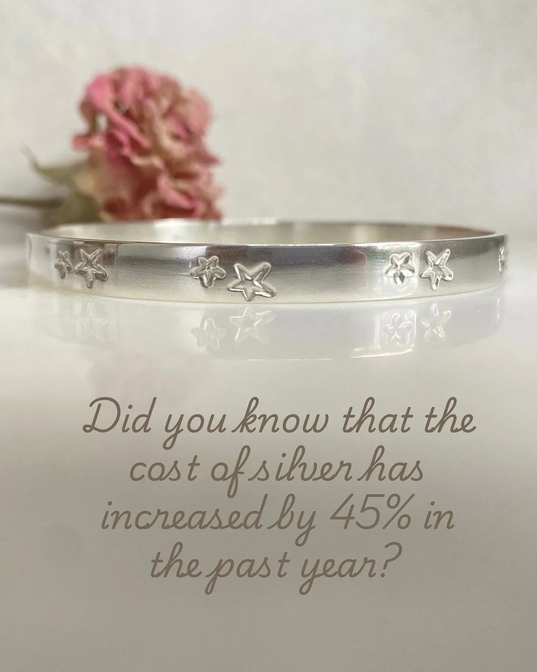 There&rsquo;s something wonderful about creating these bangles &mdash; each one starts as a simple strip of sterling silver, then shaped, textured, and polished entirely by hand in my little workshop.

They&rsquo;re one of my best sellers and absolut
