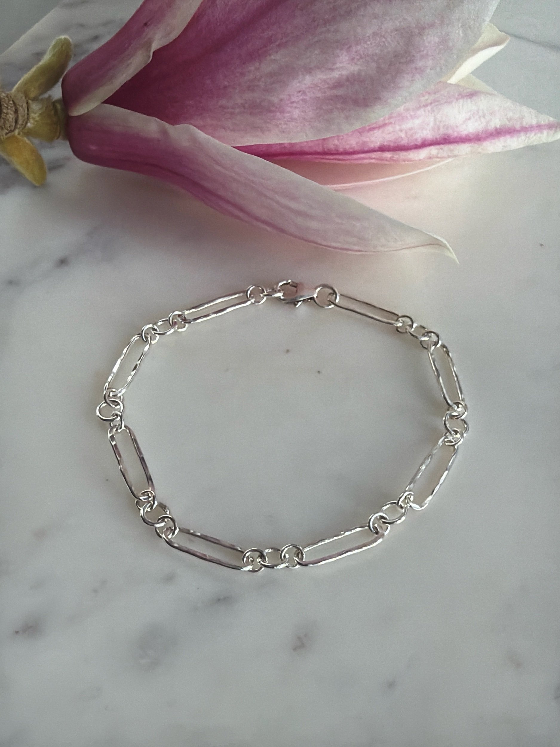 Handmade Sterling Silver Paperclip Bracelet