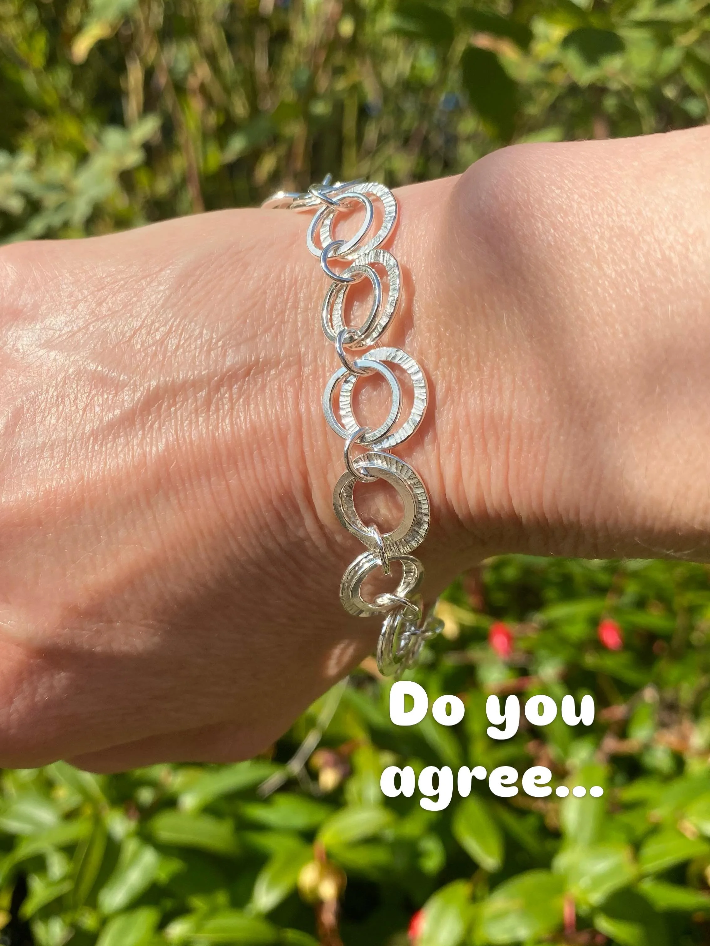 ✨There&rsquo;s a special kind of joy in owning something that has been truly handmade ✨

This sterling silver bracelet has been carefully formed, textured and polished by hand in my workshop, giving each ring its own subtle character while still feel