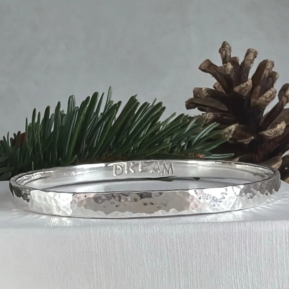 Handcrafted sterling silver luxury bangle