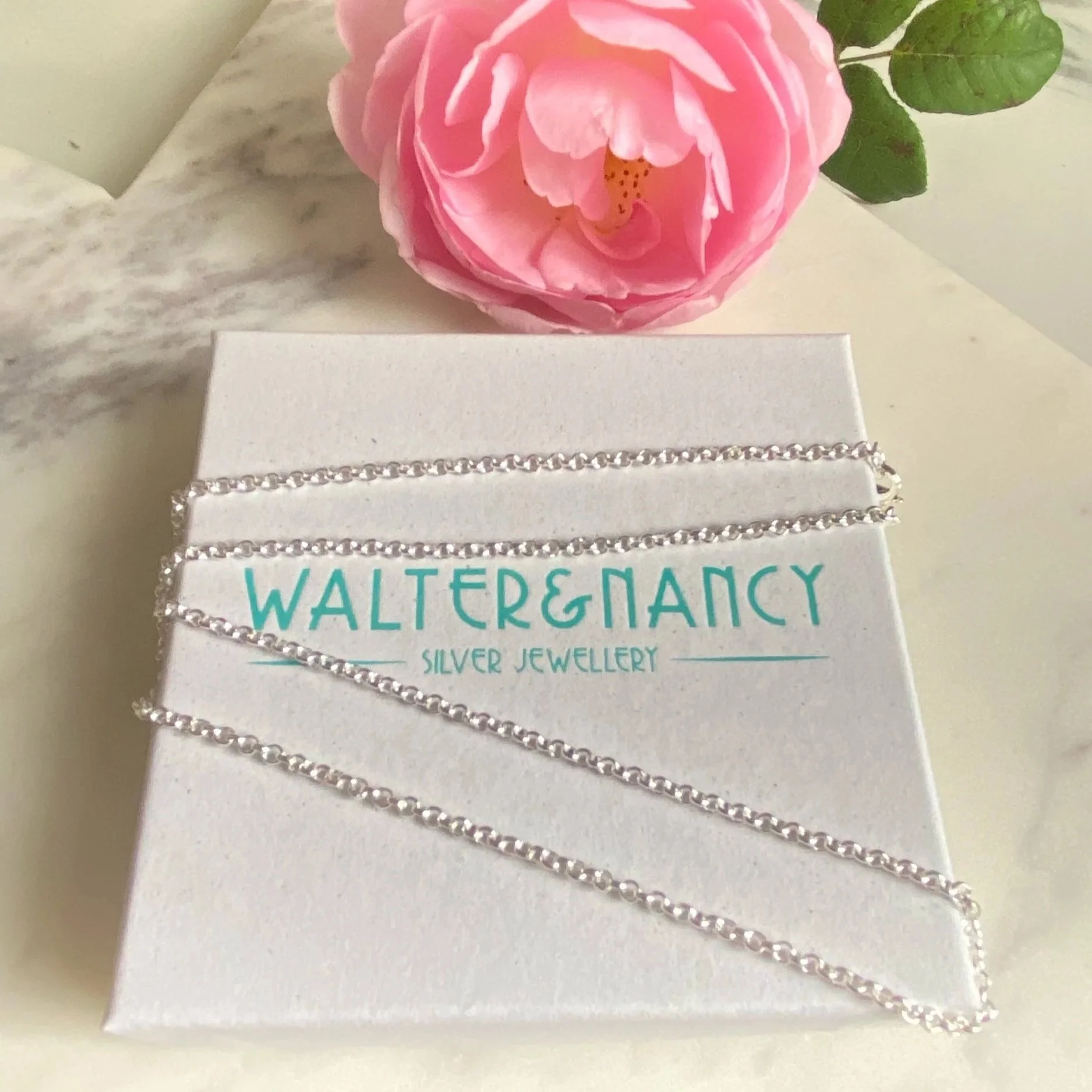 Walter and Nancy Jewellery Sterling Silver Belcher Chain - 18'/46cms