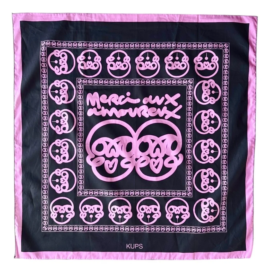 BANDANA “MERCI AUX AMOUREUX”