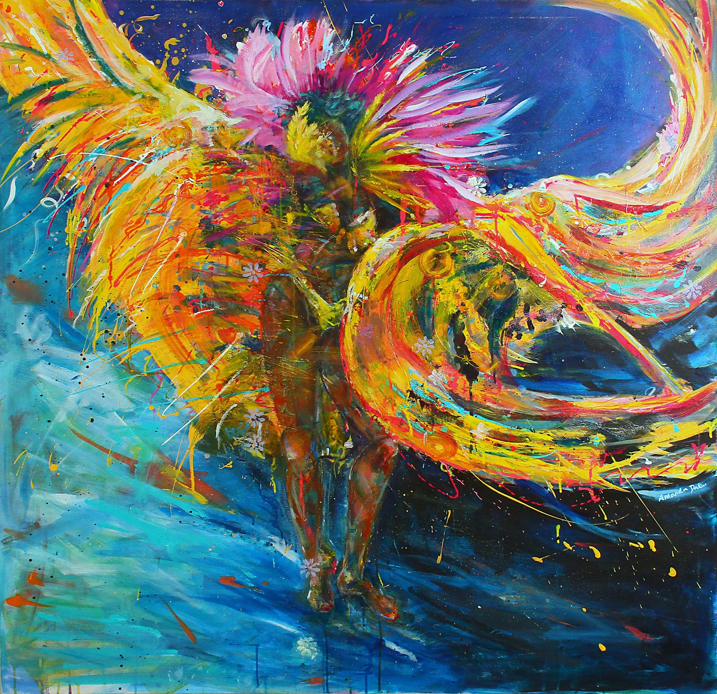 Discover Amanda Dakin’s bold mixed media art inspired by calypso dancers. Original paintings on canvas Shipping included. Shop now.