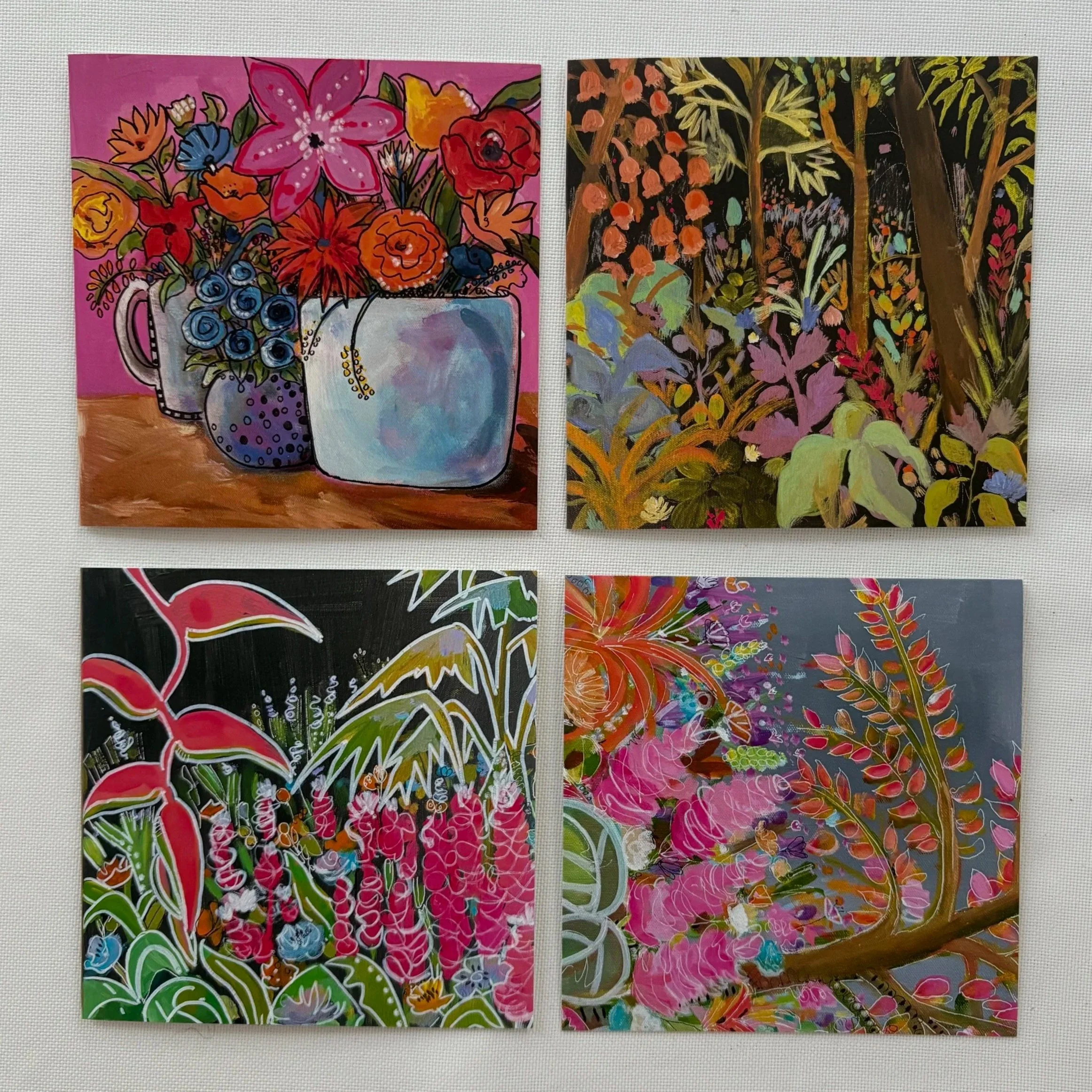 Fine Art Floral Greetings Cards (pack of 8)