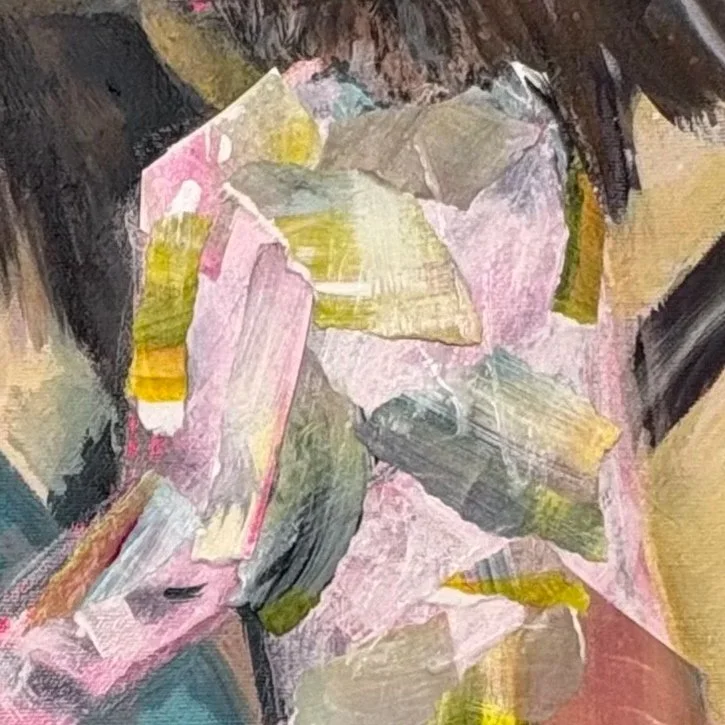 amanda-dakin-mixed-media-artist-detail-lunch-break-on-canvas-horse-and-rider-by-the-water.jpg