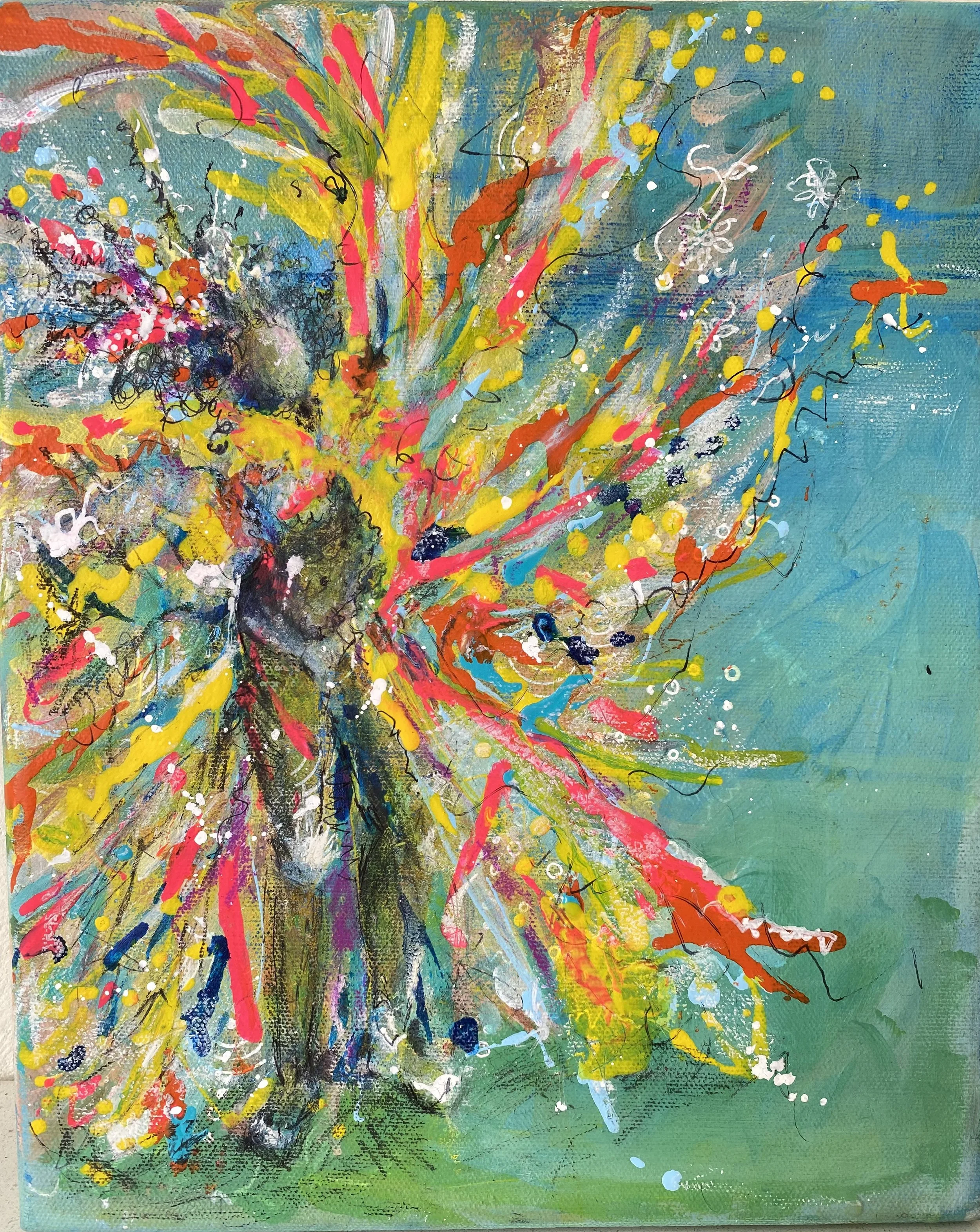 Discover Amanda Dakin’s bold mixed media art inspired by calypso dancers. Original paintings on canvas Shipping included. Shop now.