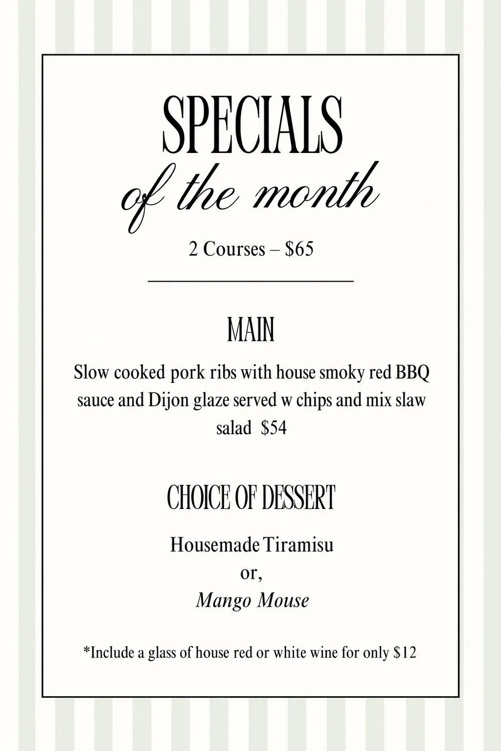 dinner special, best dinner mosman balmoral