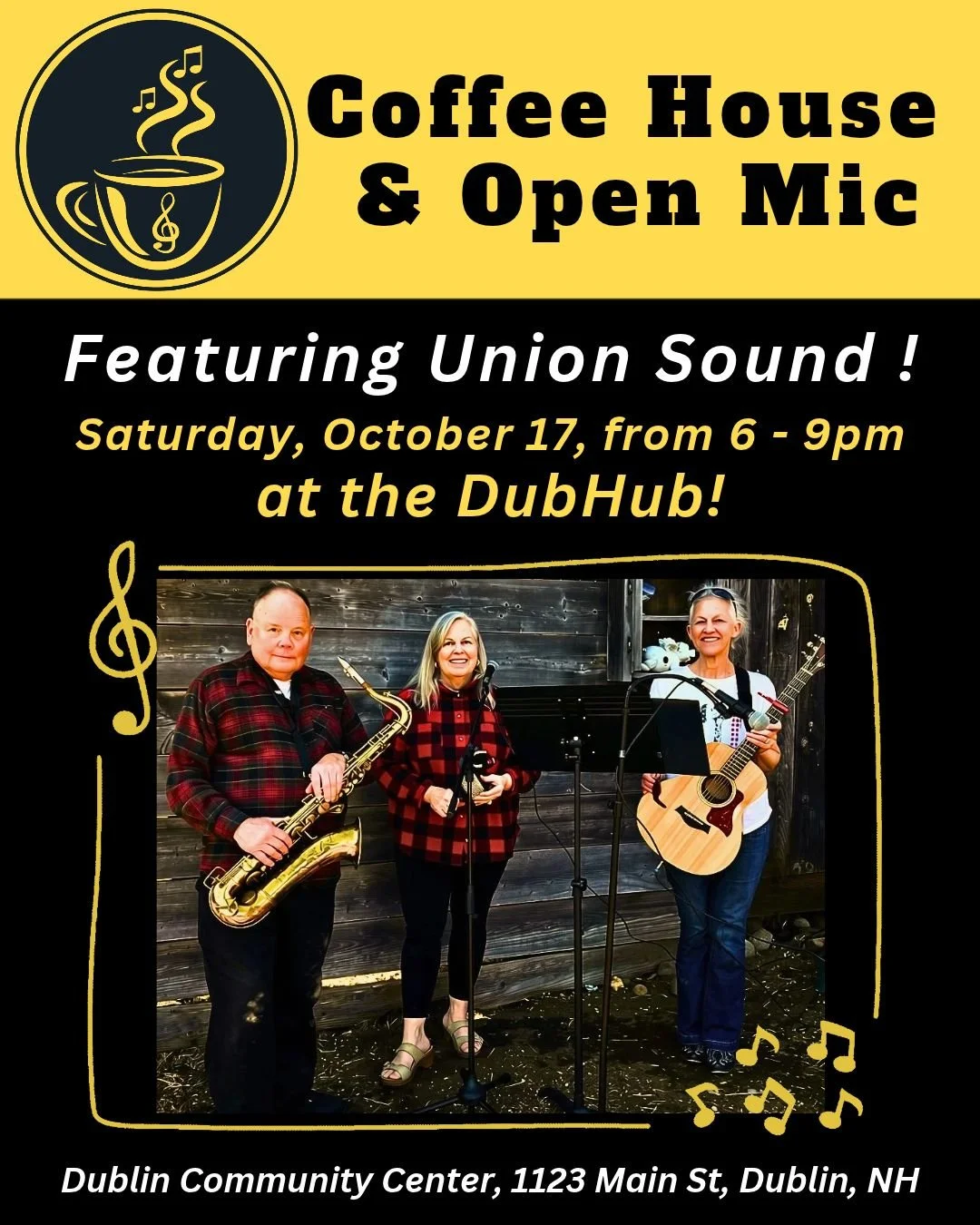 Coffee House & Open Mic, Saturday, October 17