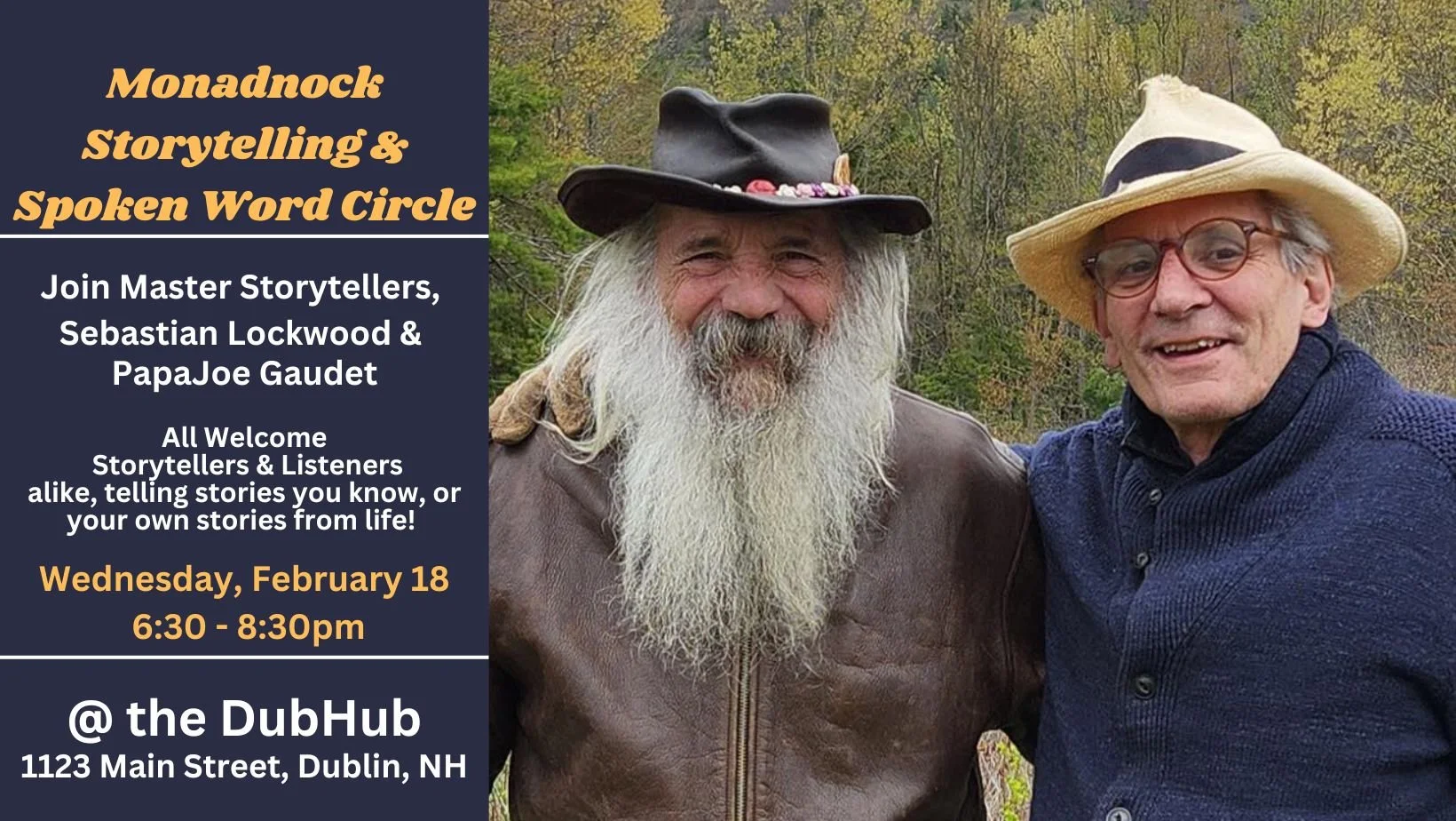 Storytelling & Spoken Word, Wednesday, February 18