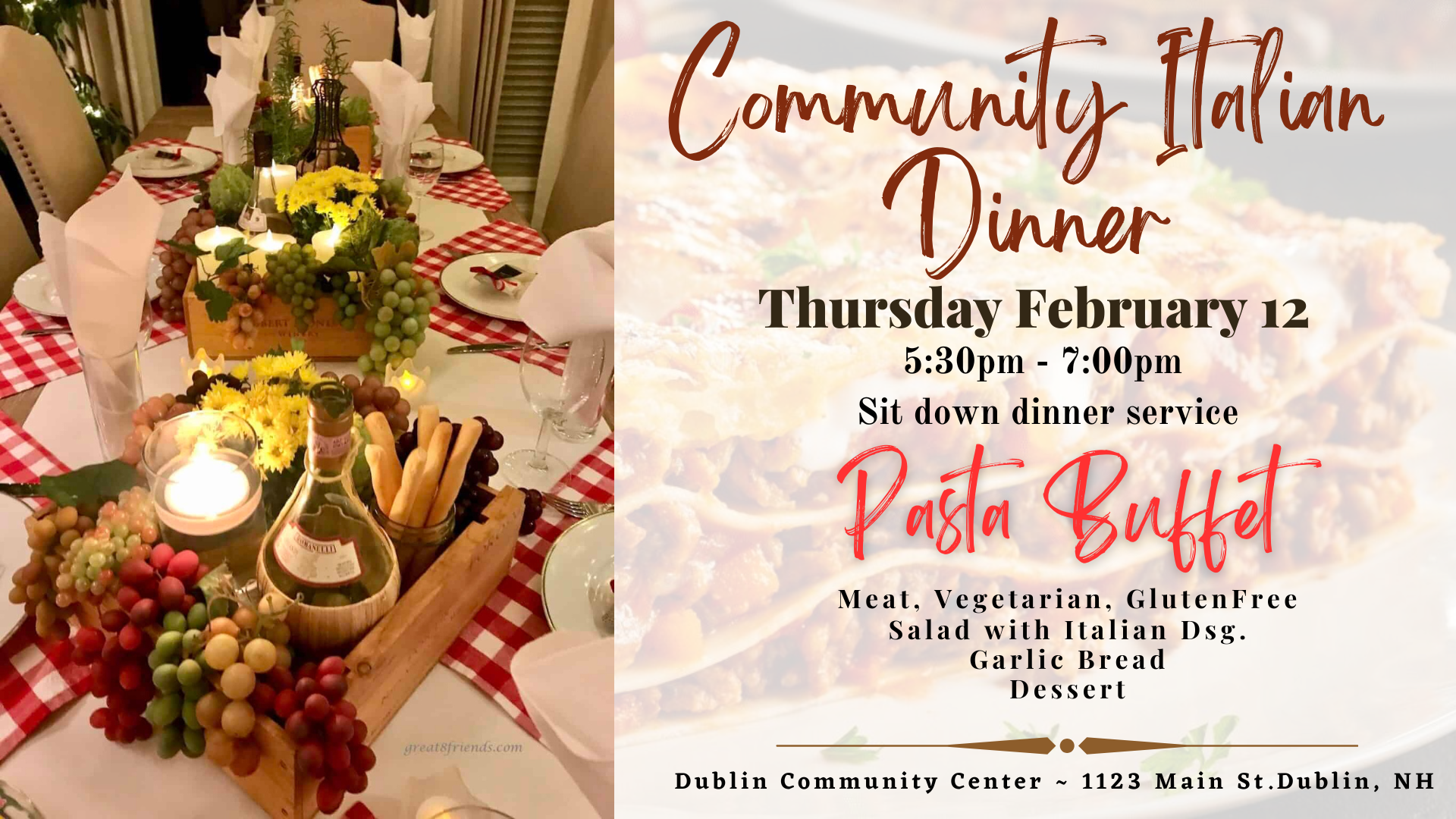 Community Dinner, Thursday, February 12