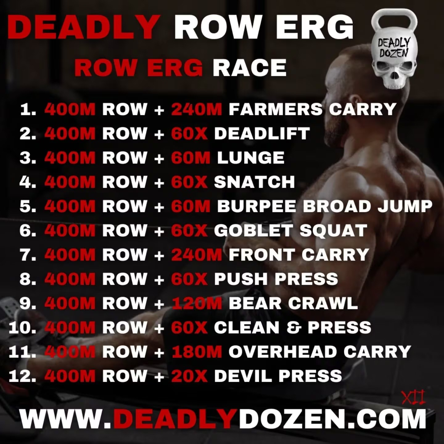 Deadly Dozen Row Erg
