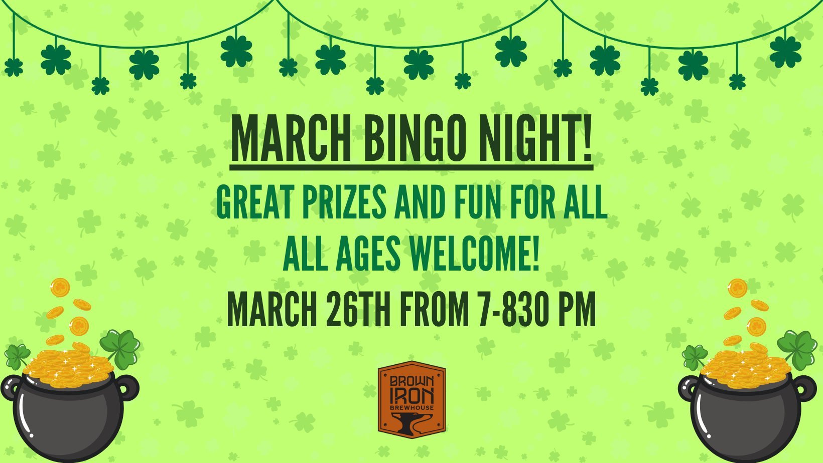 March Bingo Night Washington Twp.