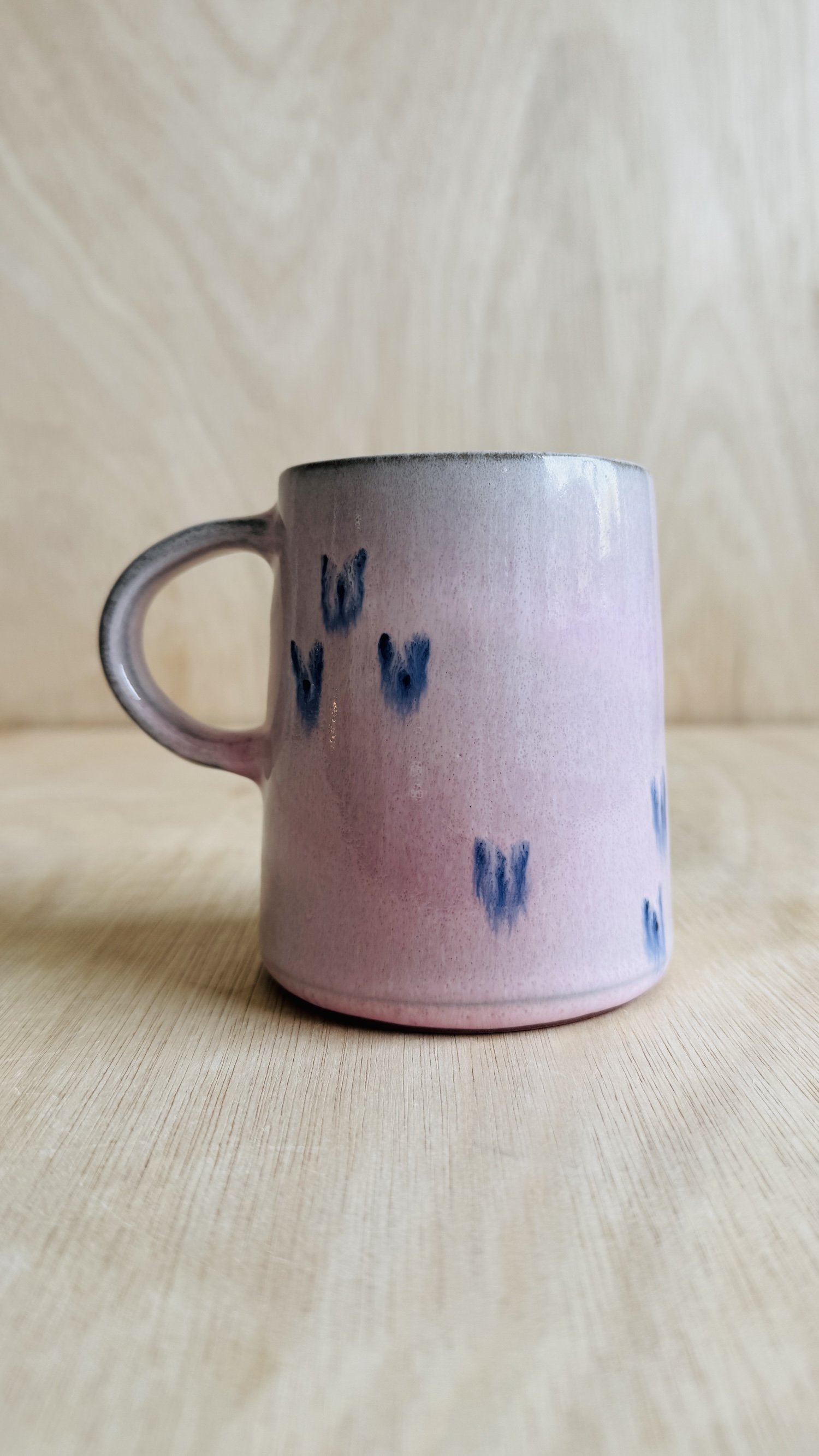 Pink Mug with Cute Hearts