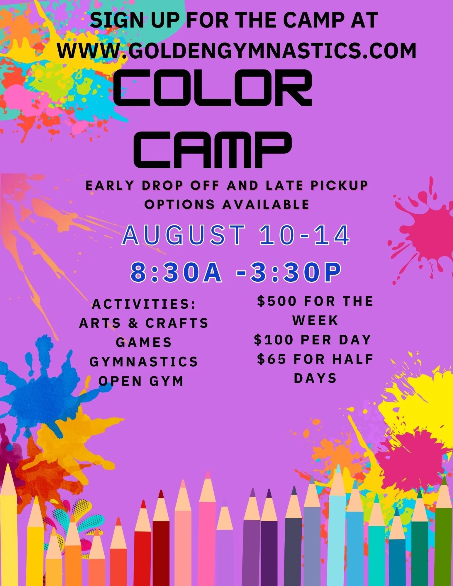Summer Camp: July 27th-31st 