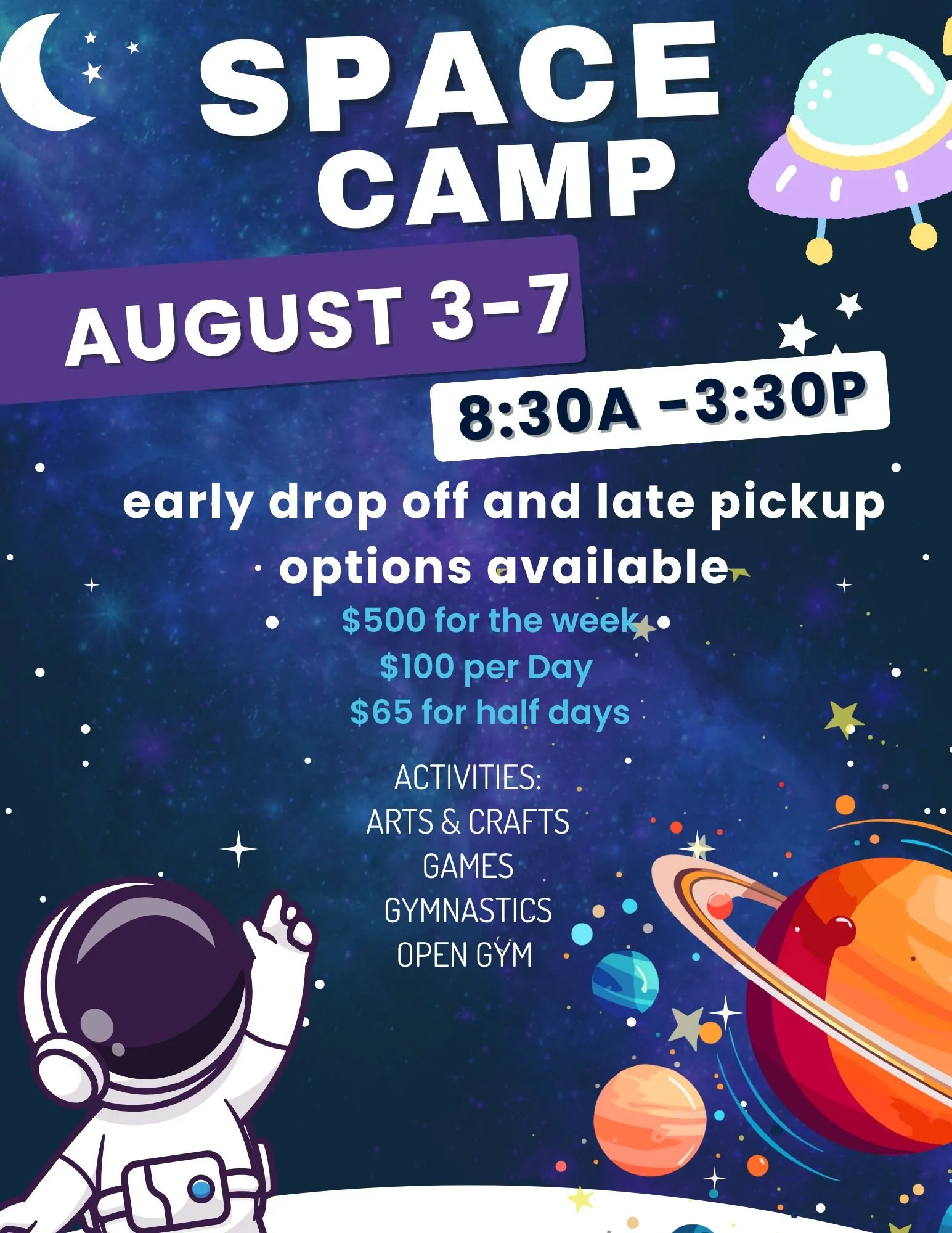 Summer Camp: August 3rd-7th