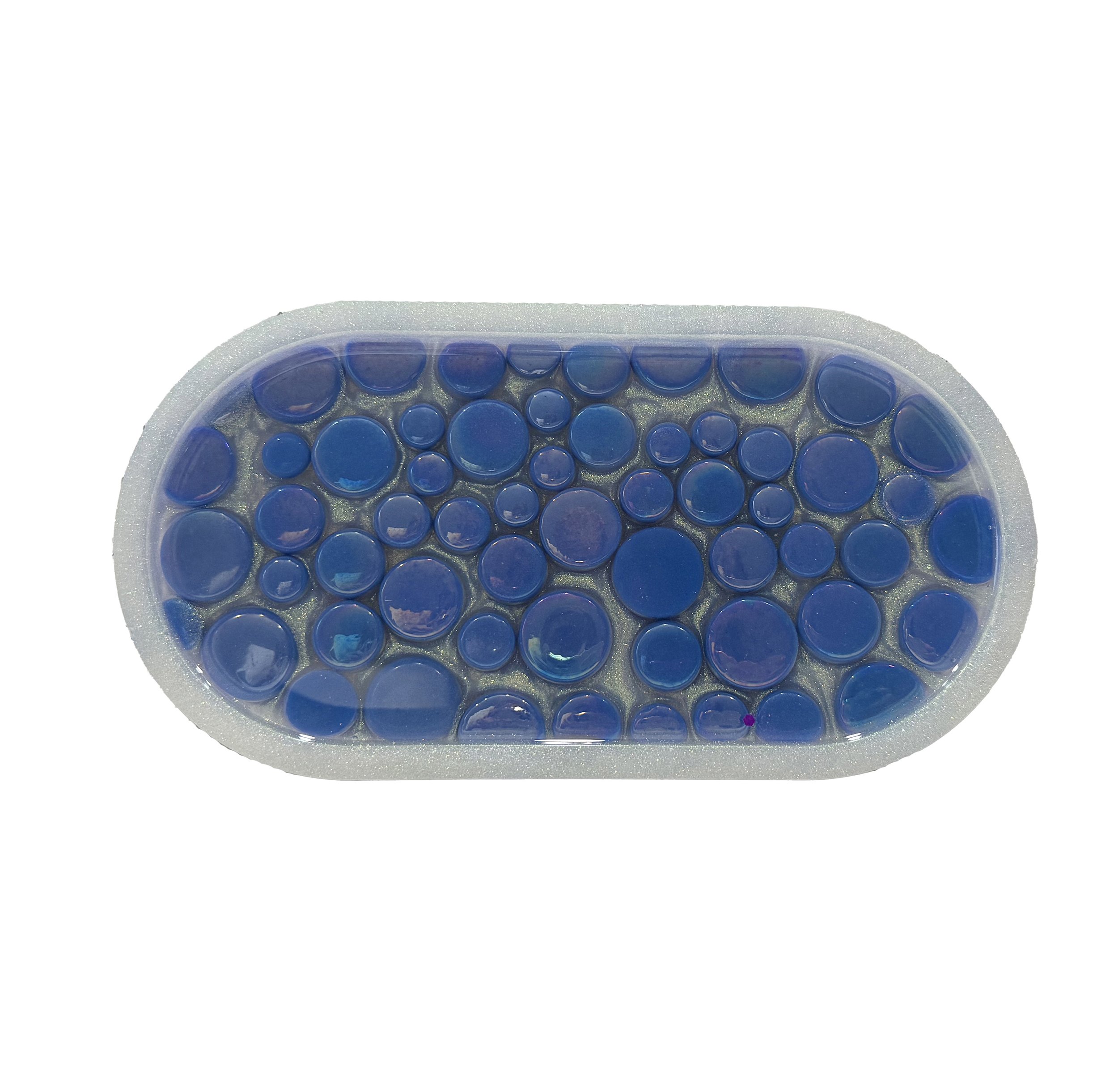 "Moonlit Droplets" - Oval Tray