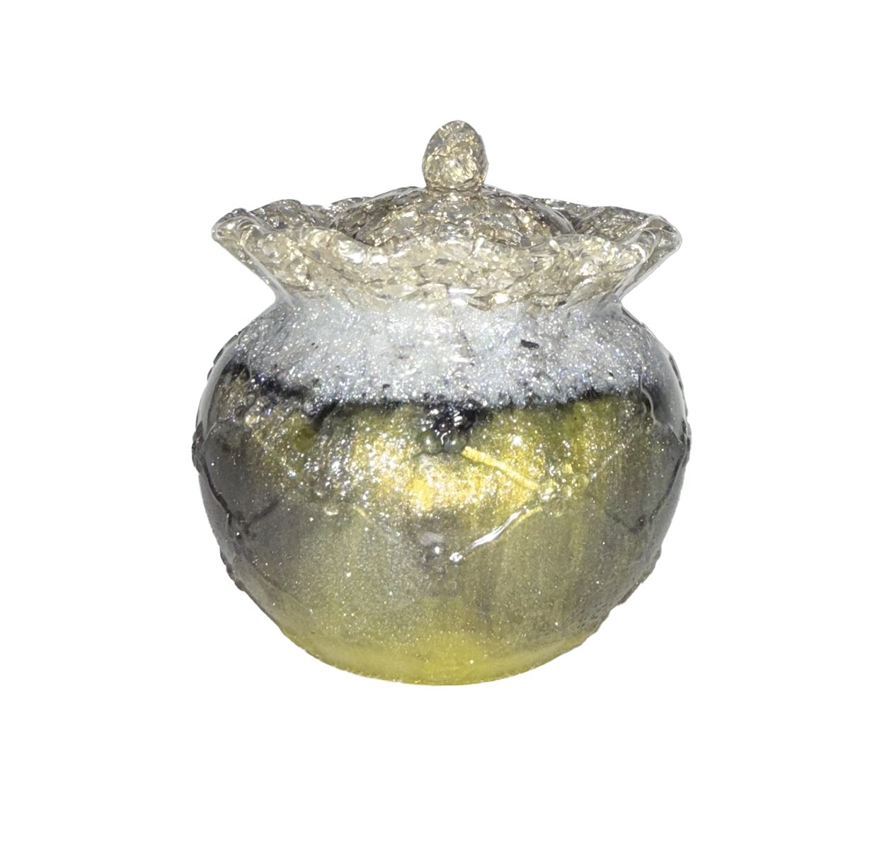 "Silver Lining" - Decorative Jar with Lid