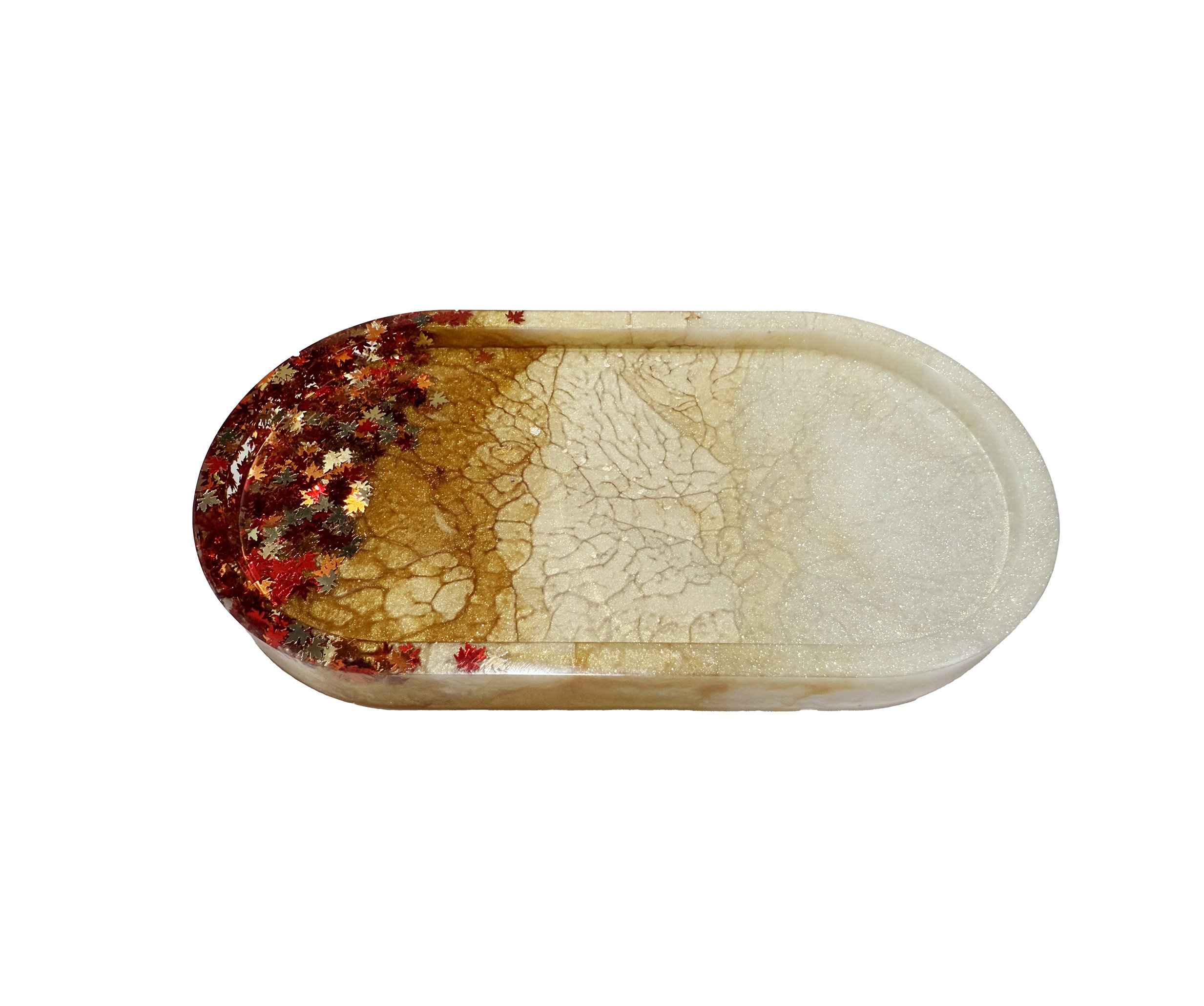 "Autumn's Whisper" - Oval Tray