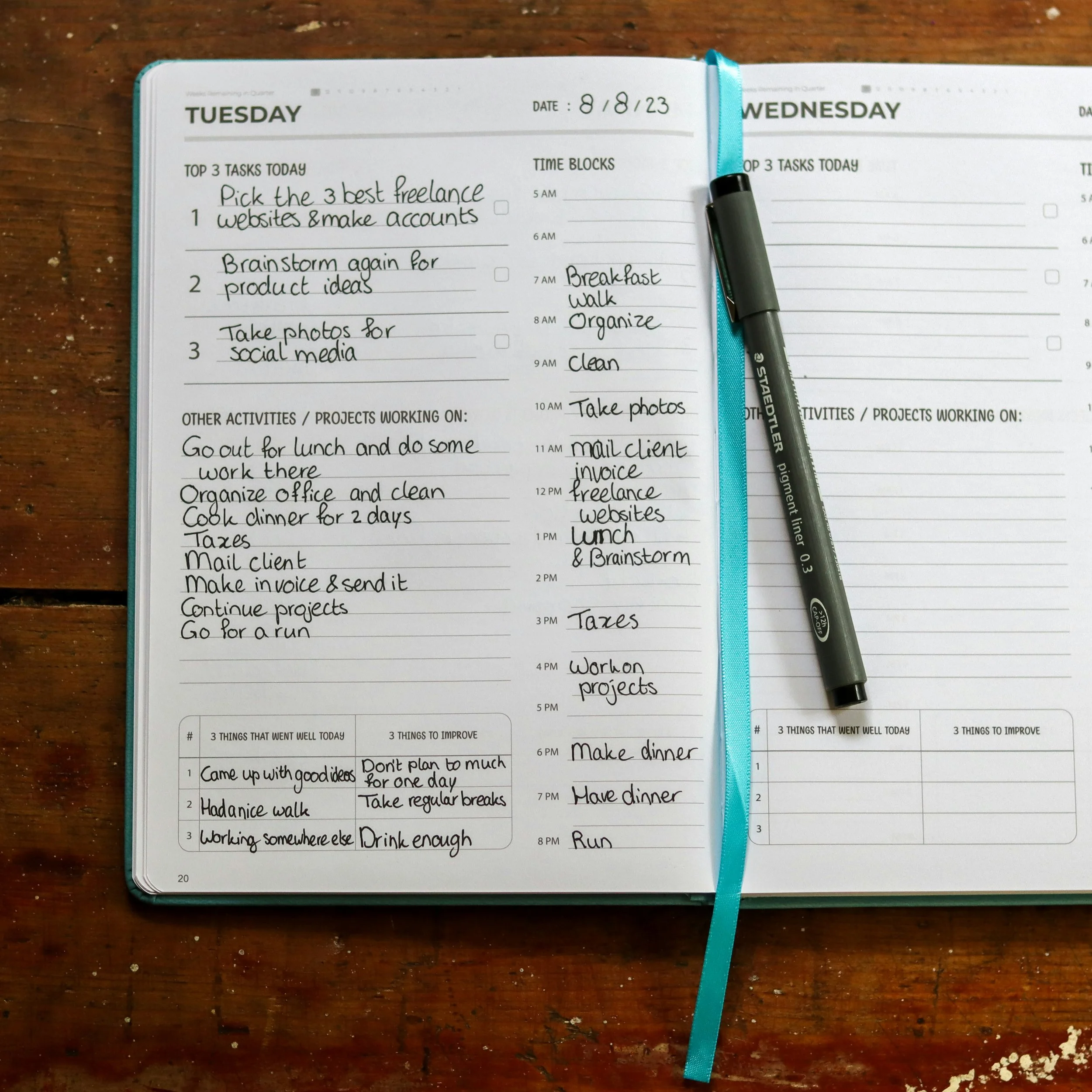 full diary , person having more things than capacity