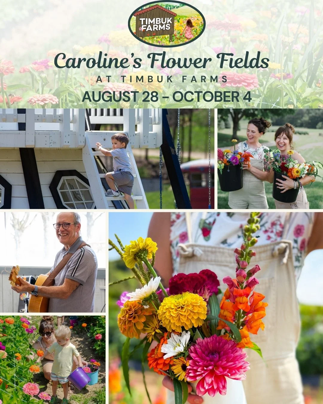 U-pick flowers, rainbow flowers, and family-friendly fun at Timbuk Farms in Ohio