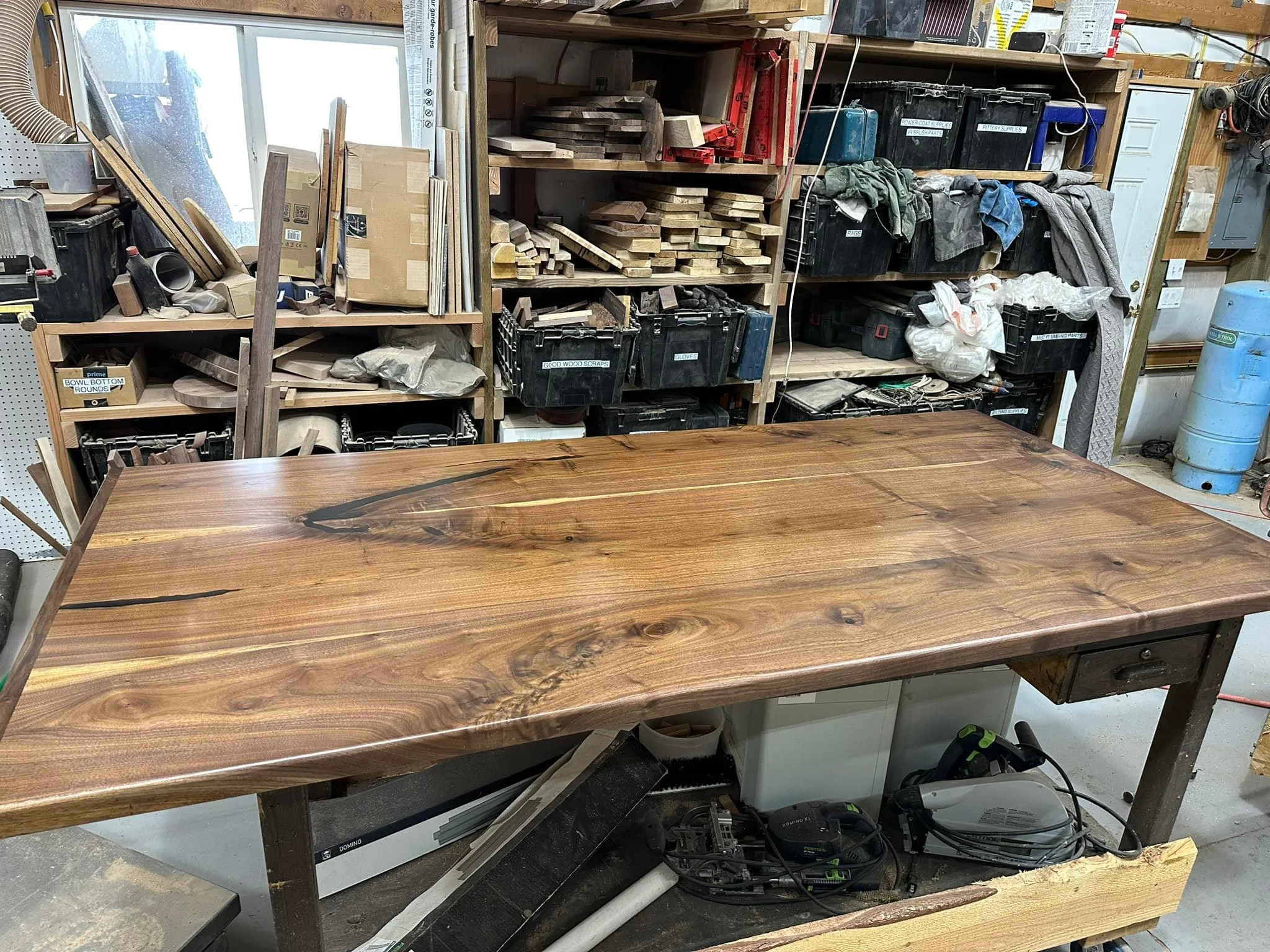 Walnut table is ready to send home