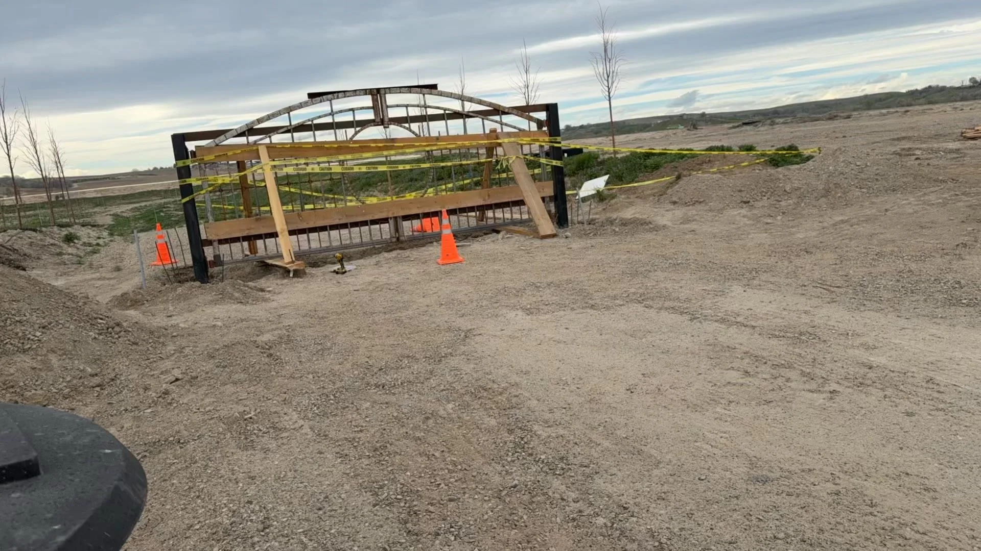 Next phase of the iron gate is done. The panels now go to the powder coat company. Everything went well and I didn&rsquo;t get knocked on the head. The posts are pretty solid with 15 tons of concrete around them.