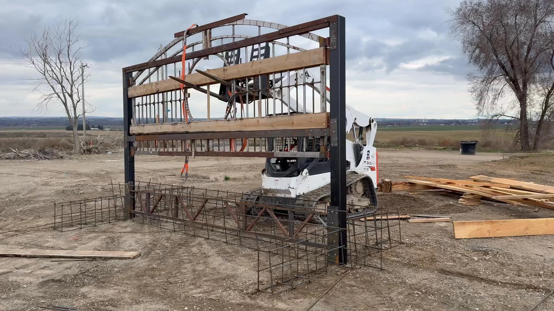 One more practice assembly just to make sure everything will go in the ground. Time to dig the trenches and pour concrete.