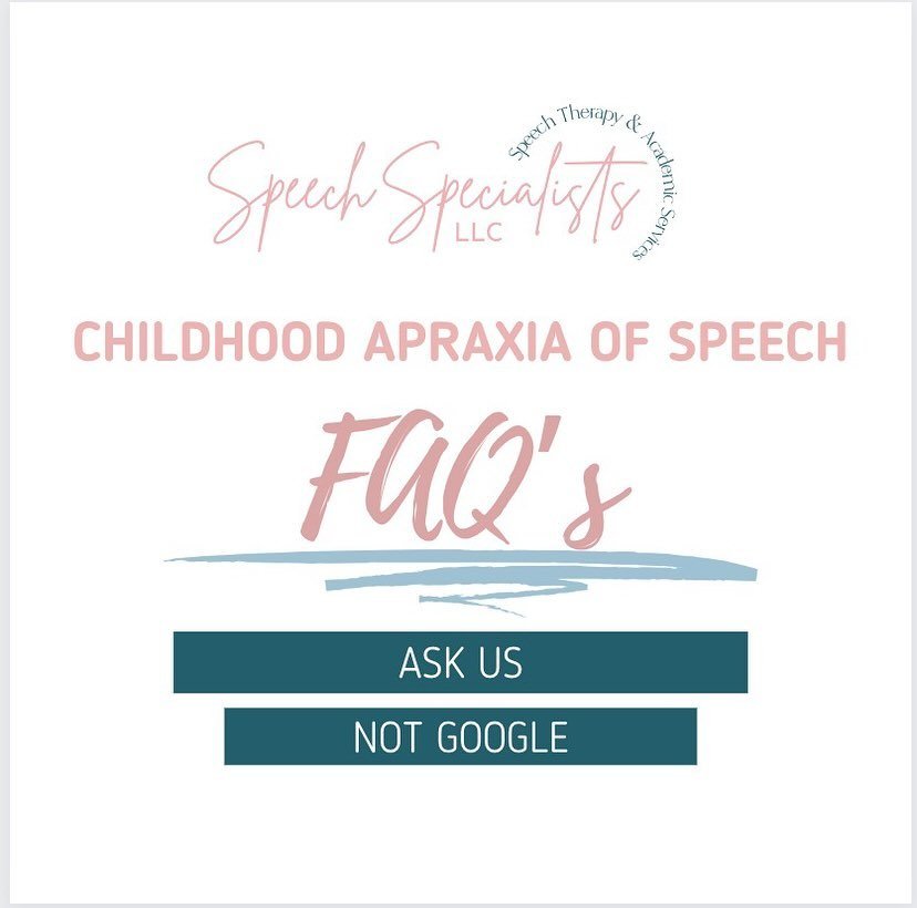 Here to answer all questions Childhood Apraxia of Speech and debunk some common myths! #cas #childhoodapraxiaofspeech #speechtherapynj #slp #speechtherapy #motorplanning #speechspecialistsllc