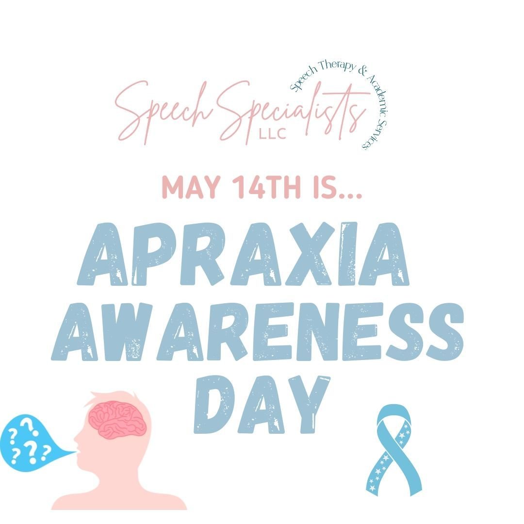 Today is Apraxia Awareness Day! Apraxia is a motor speech disorder that affects planning motor speech movements and makes it difficult to articulate thoughts and ideas! 
Visit these websites to learn more about apraxia:
www.apraxiakids.com
www.childh
