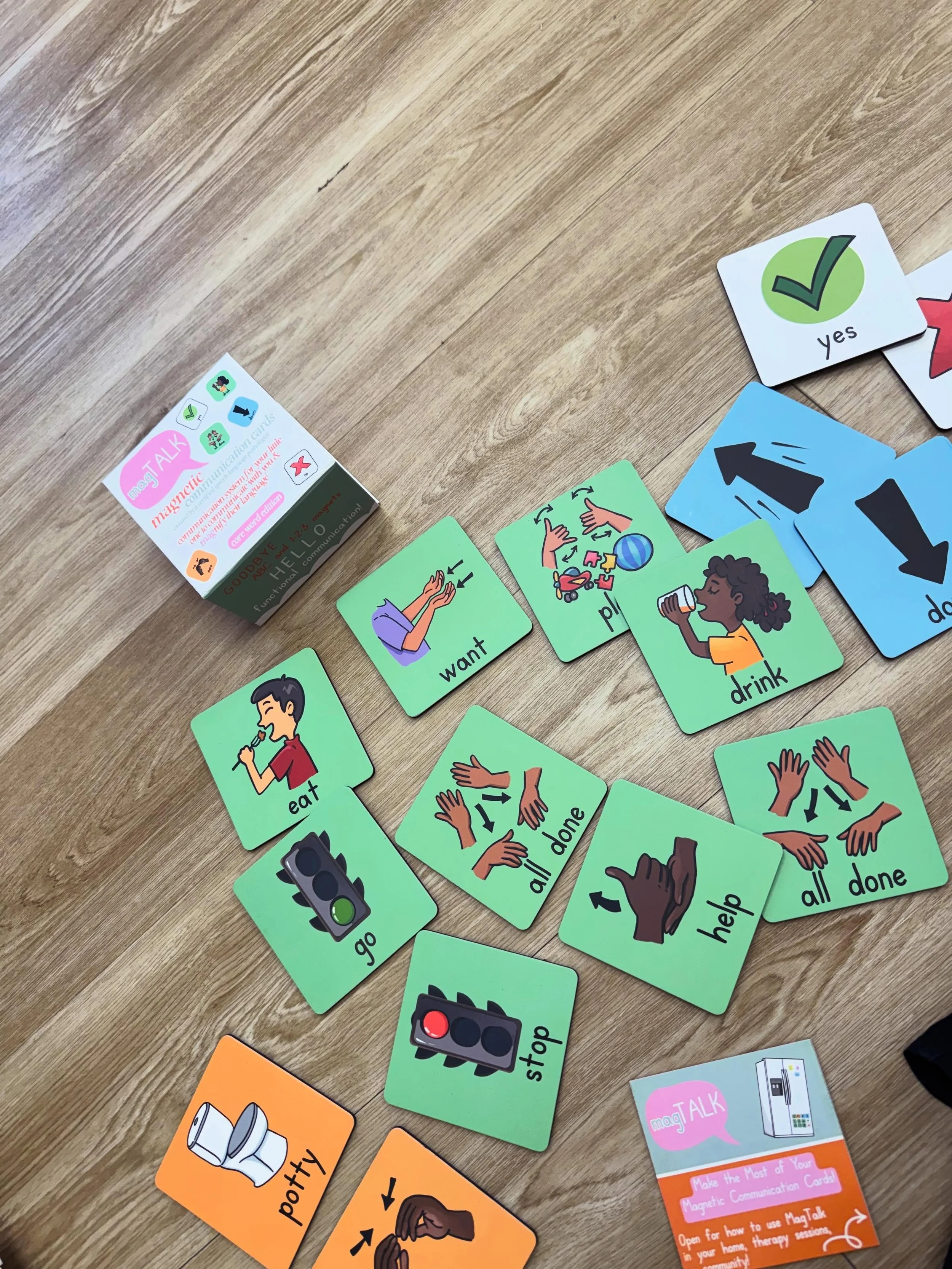 Loving our new MagTalk core word magnets! @beetheslp #speechspecialistsllc #slp #speechtherapy #aac #corewords