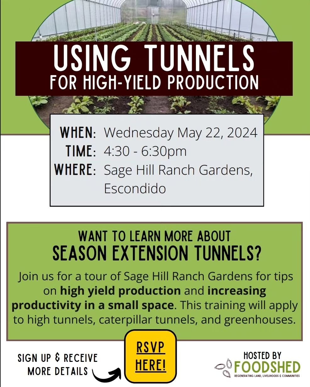 Check out this new opportunity to continue learning about how to be more efficient with your farming space throughout the year. RSVP link in our stories and bio