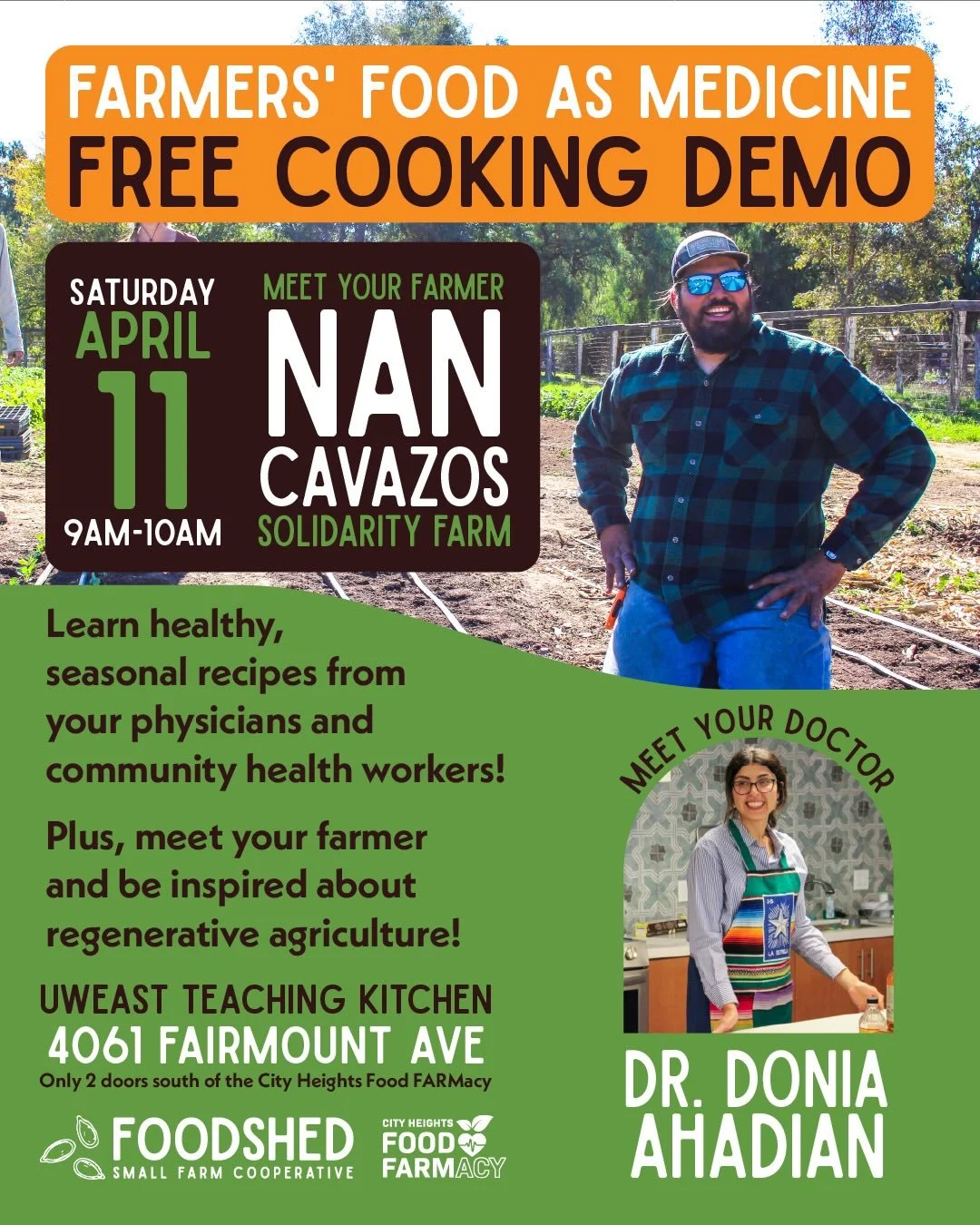 With regenerative farming, food grows to its fullest nutritional content with all the nutrients supplied by healthy soil, making it literal medicine.

Want to incorporate regenerative produce into your diet? Every other Saturday, we offer free cookin