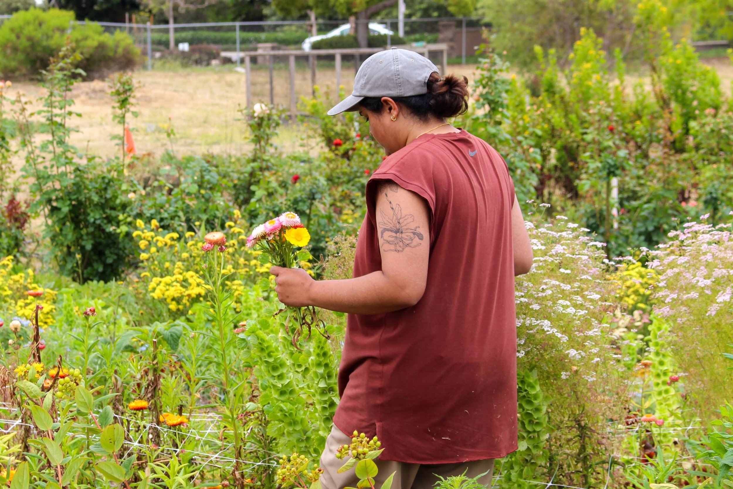 The perks of turning over a flower bed: you get to pick your own bouquet 💐

Foodshed&rsquo;s farmer apprentices learned the ins and outs of a production flower farm at @beeworthyfarms this Wednesday, helping save seeds and turn over a bed.

Our begi