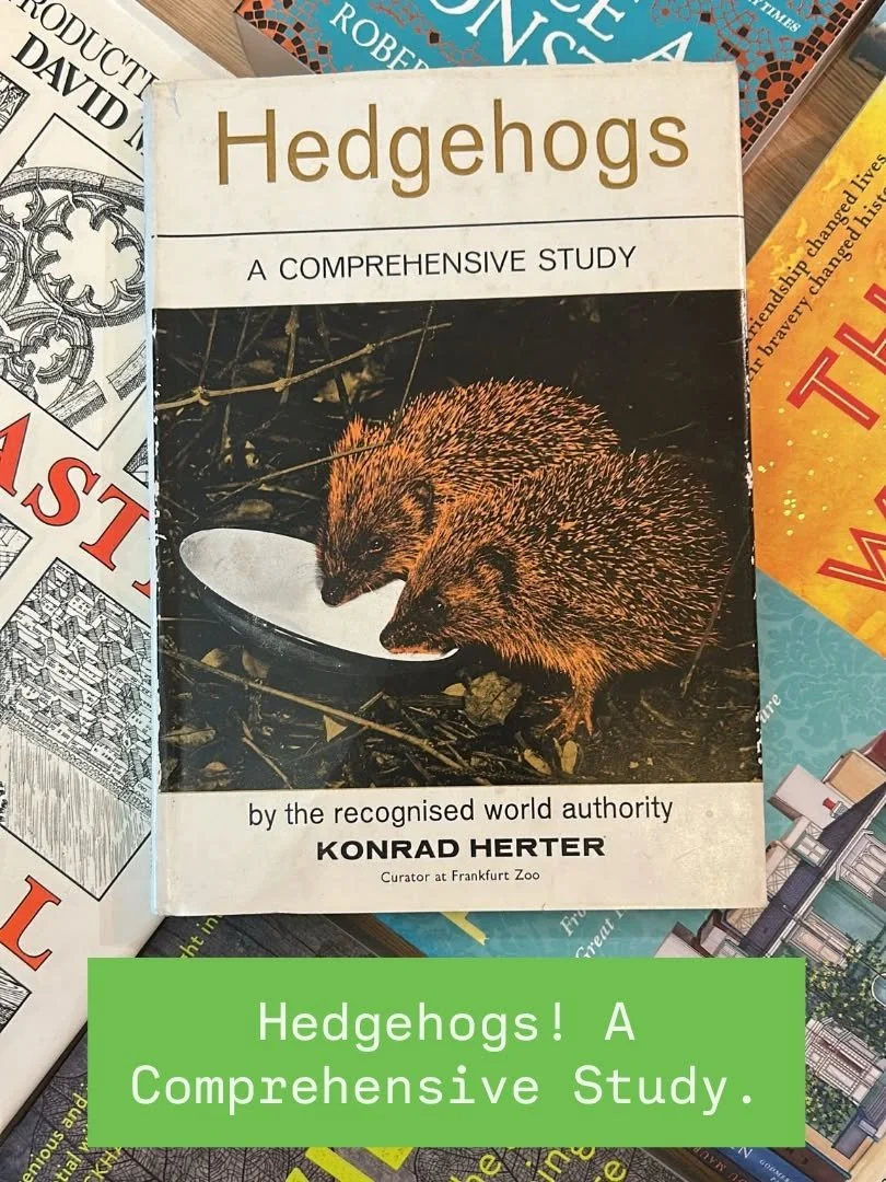 A book for every eventuality...

Open until 5 today for all your hodgeheg needs 🦔