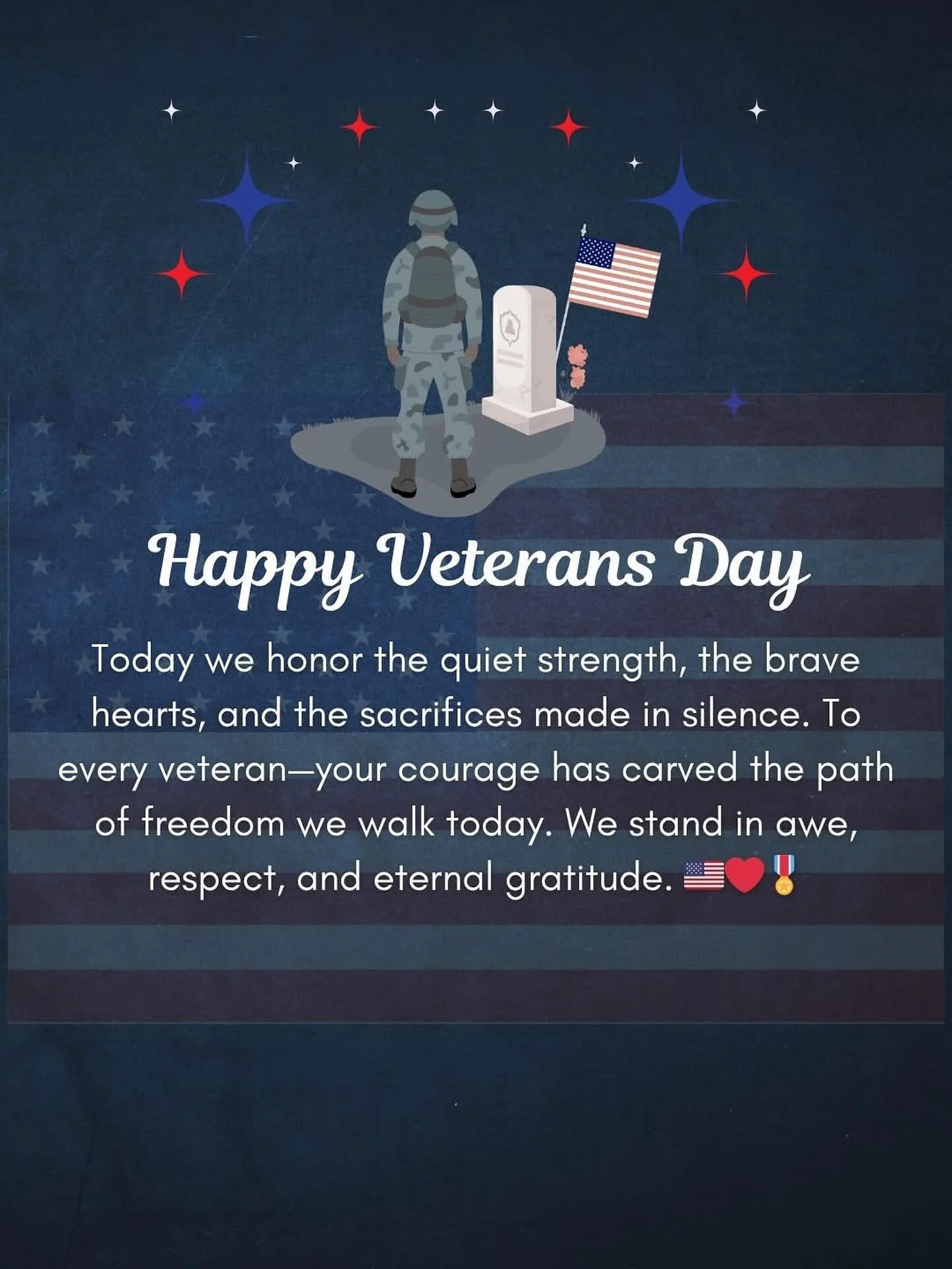 To all our Veteran&rsquo;s who have served, THANK YOU. 

This day, is for you. 🇺🇸❤️💙