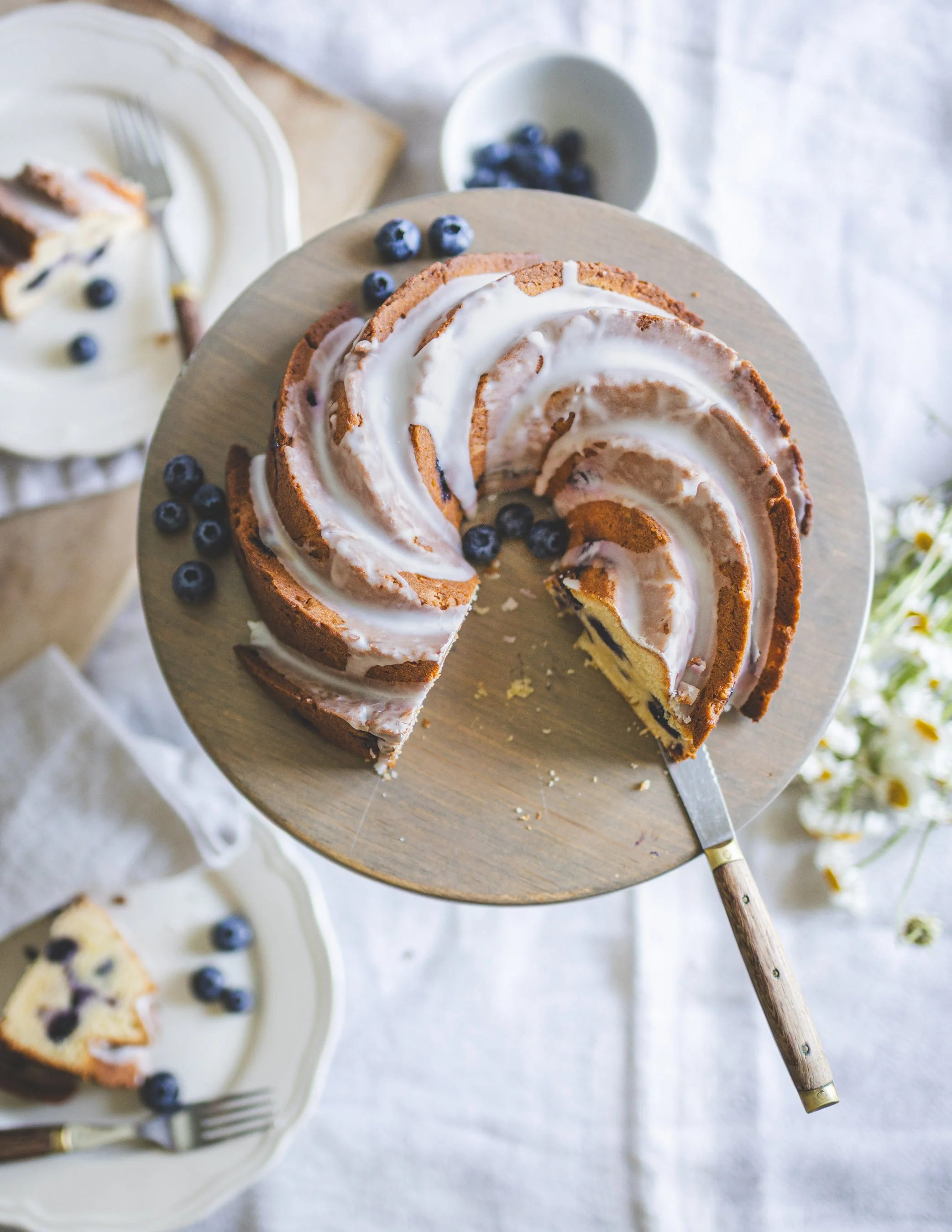Lemon Blueberry Sour Cream Bundt Cake - the Perfect Summertime Cake