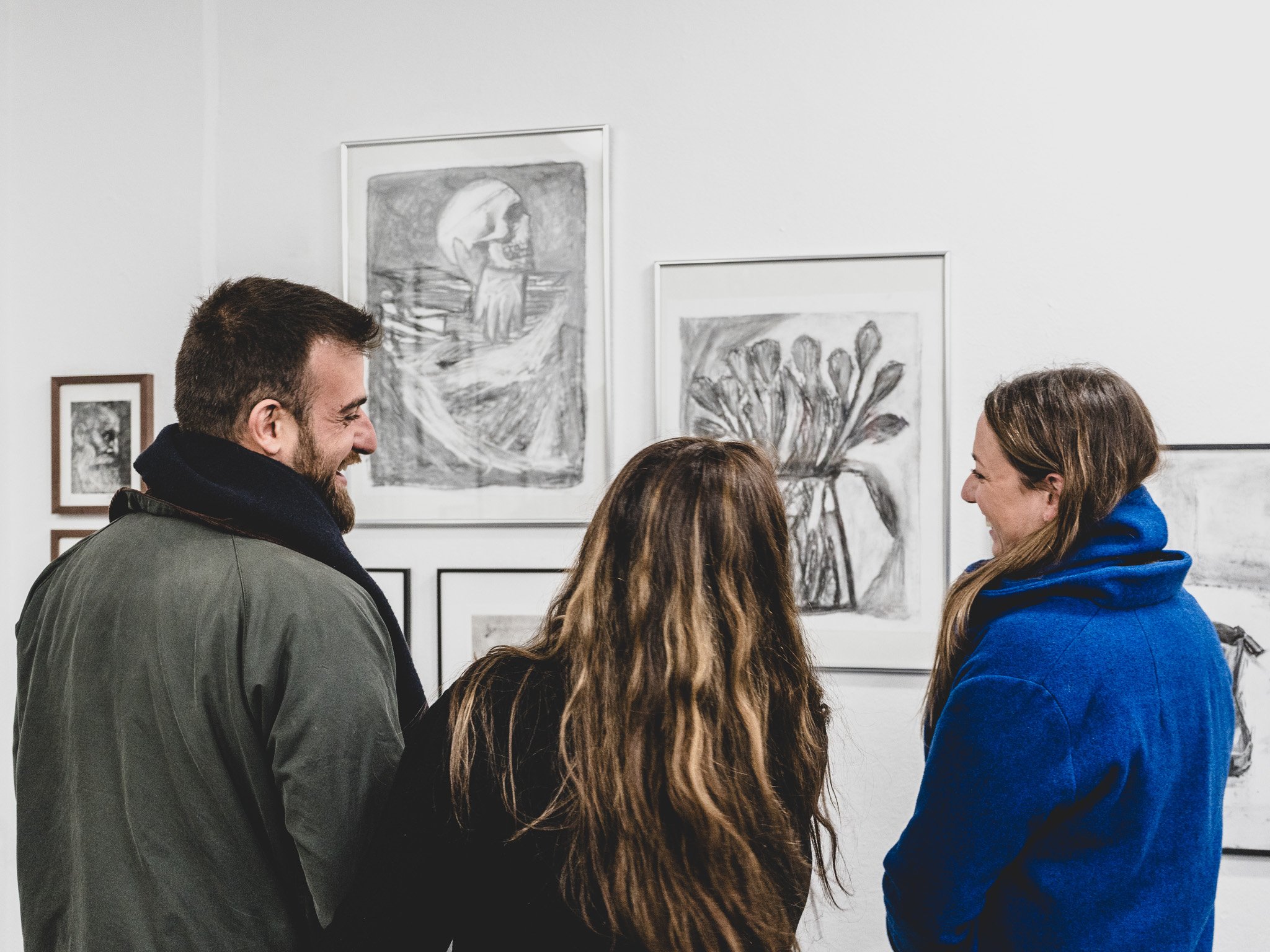 Drawing Class - Charcoal Exhibition - Zurich Material Raum für Buchkultur - monotype - Artemis Tsakiri - Drawing Course